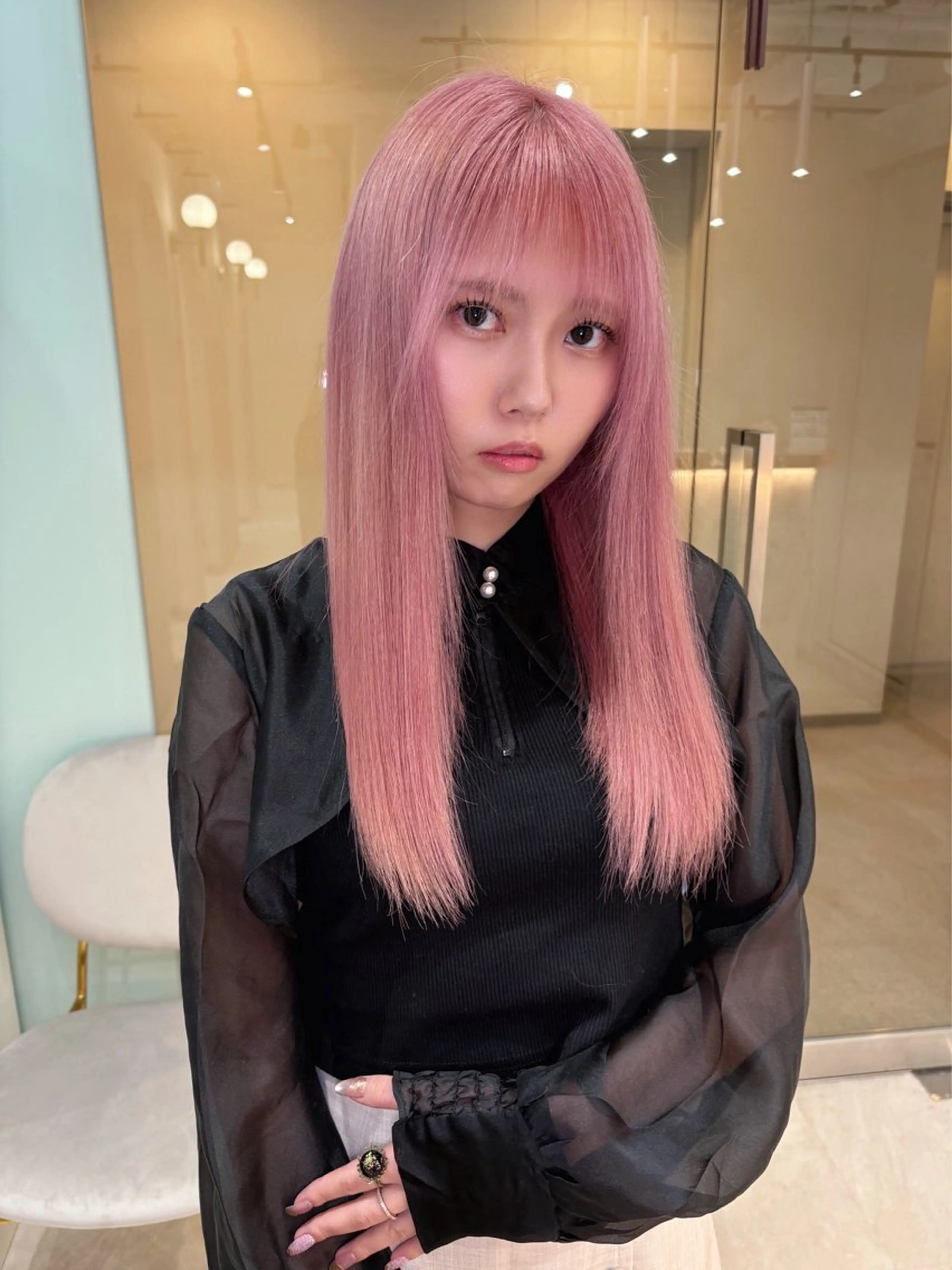 💫カット＋ブリーチ＋ケアカラー+3step髪質改善トリートメント💫の写真