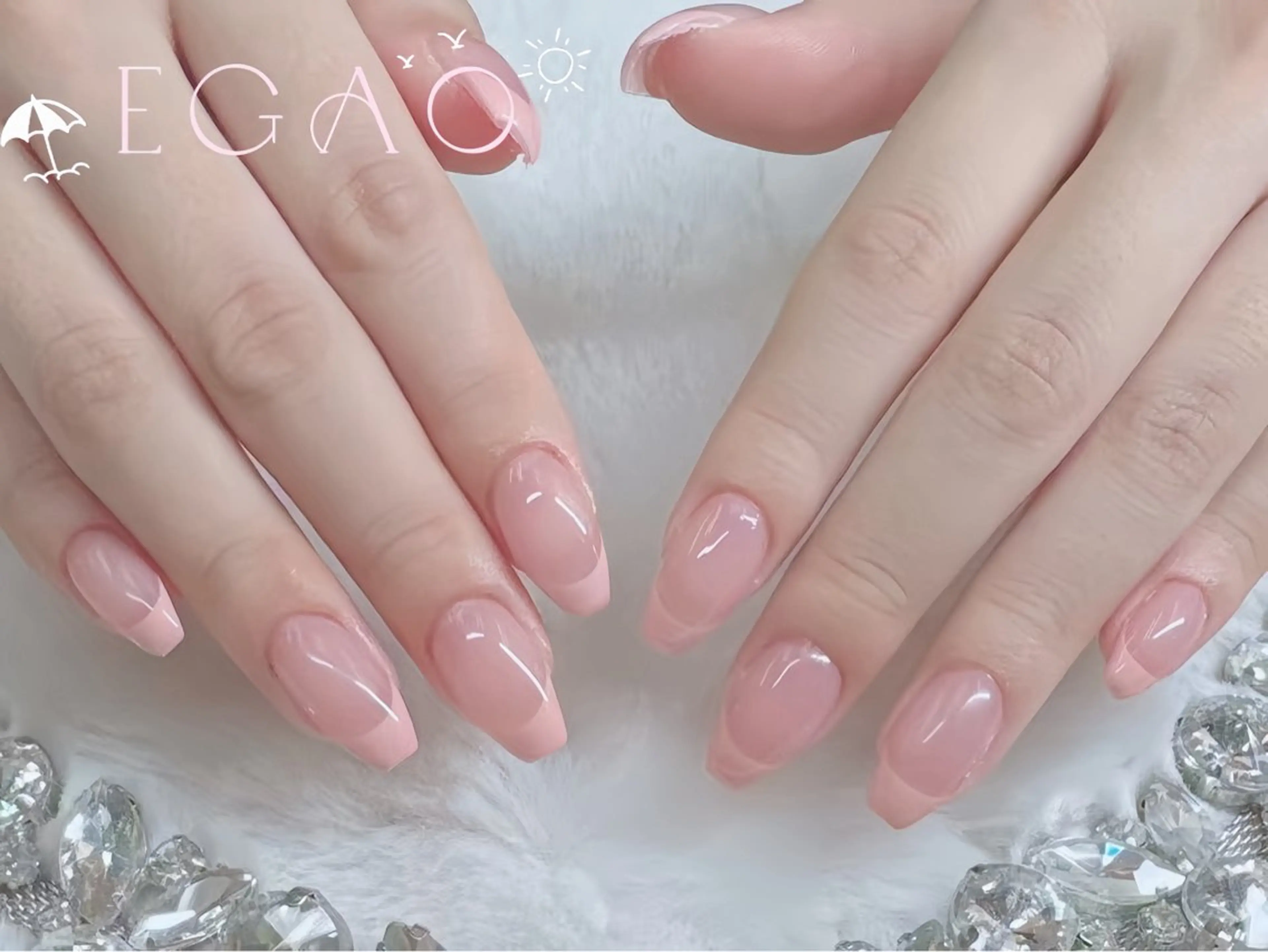 ネイル アートネイル フットネイル フレンチネイル ジェルネイル グラデーション ハンドネイル Egao Nail錦糸町店のネイルデザイン