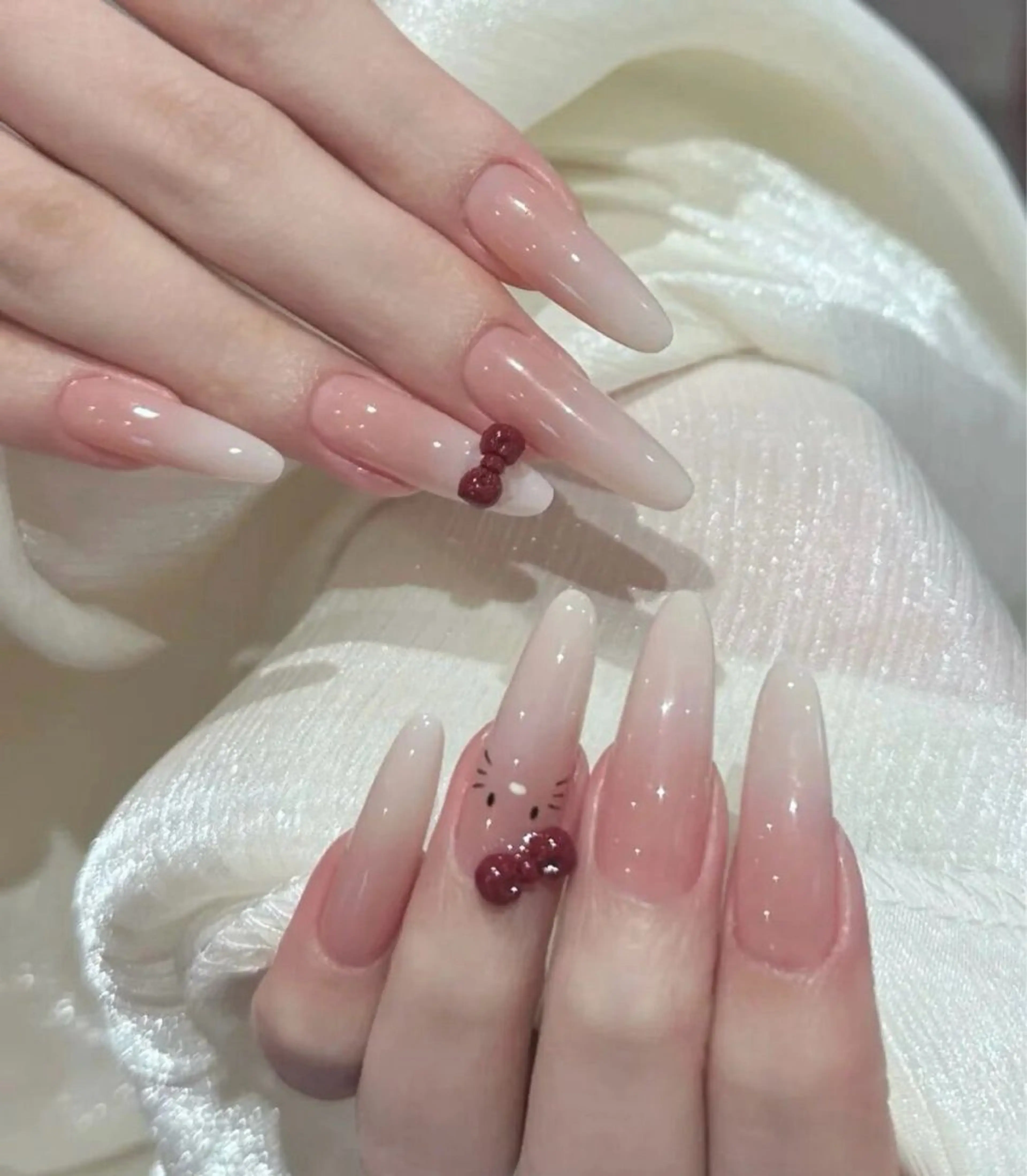 ネイル チークネイル 長さ出し フラッシュネイル フットネイル フレンチネイル Aina nail salon所属・Aina nail salonのネイルデザイン