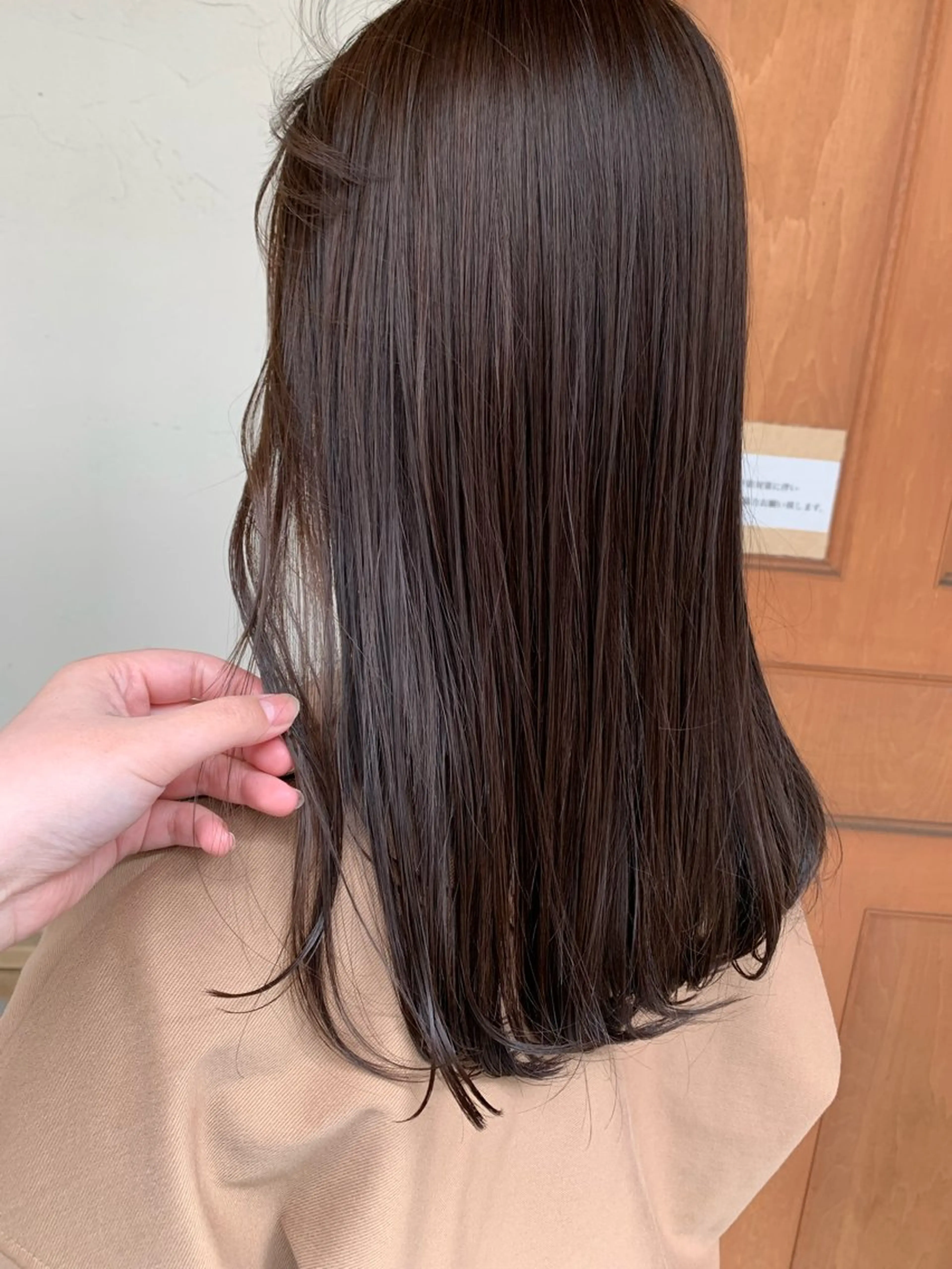 ミディアム カラー カット ヘアカラー トリートメント 透明感カラー/ボブ /佐藤伶のヘアスタイル