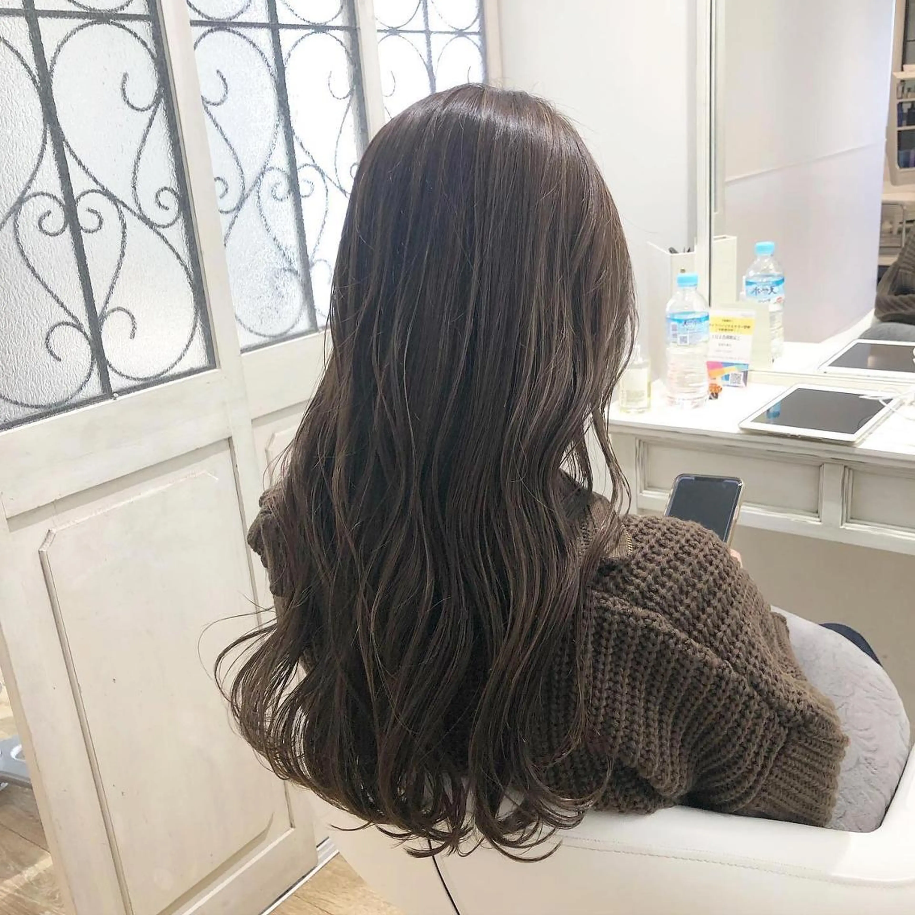 セミロング カラー ヘアアレンジ ハイライトカラー ハイライト ✨🌿大人可愛い愛さ れhair🌿✨松本のヘアスタイル