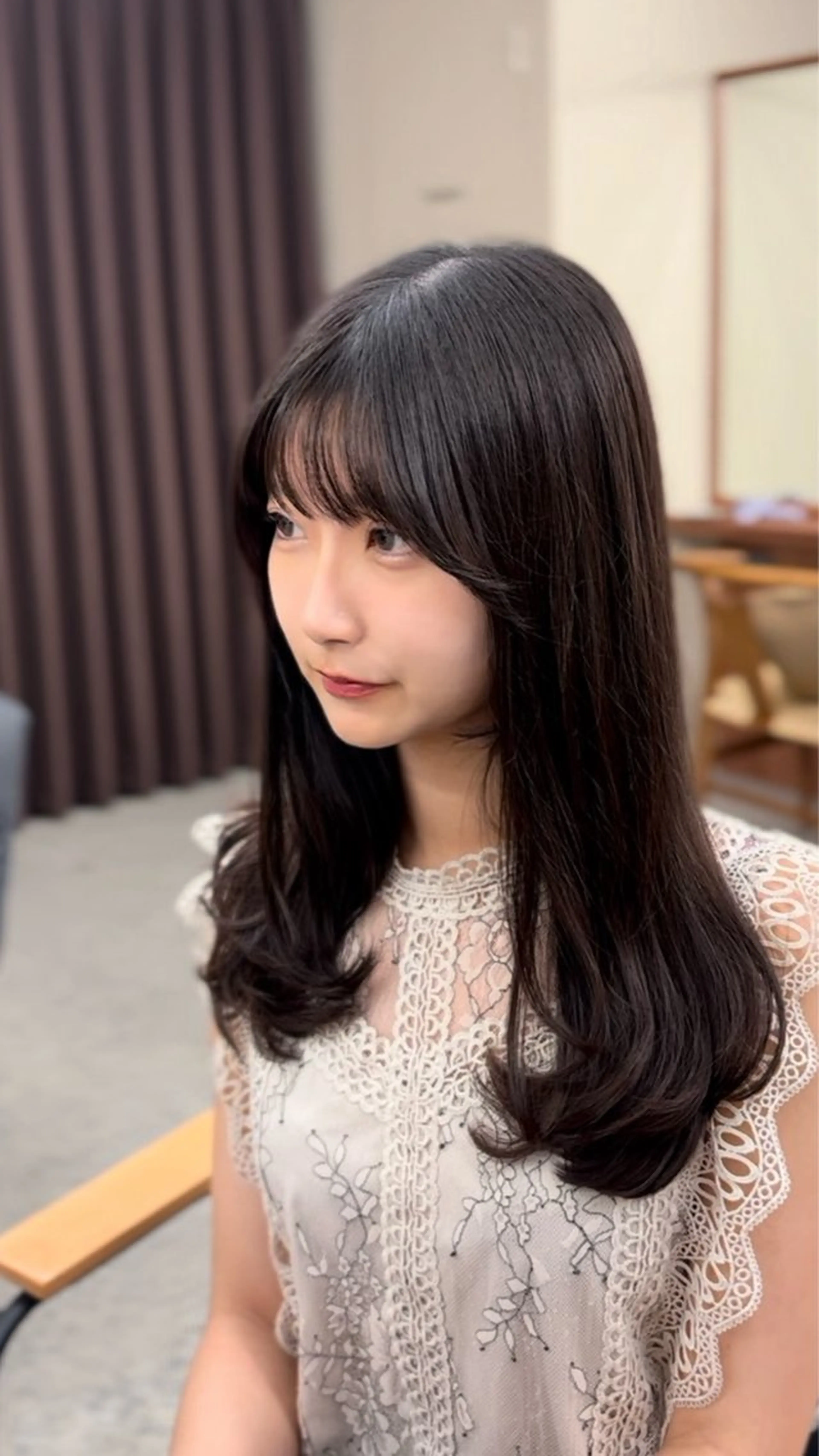 セミロング レイヤーカット 小顔カット カット ヘアカラー トリートメント 韓国ヘア🇰🇷 髪質改善✨️-裕人-のヘアスタイル