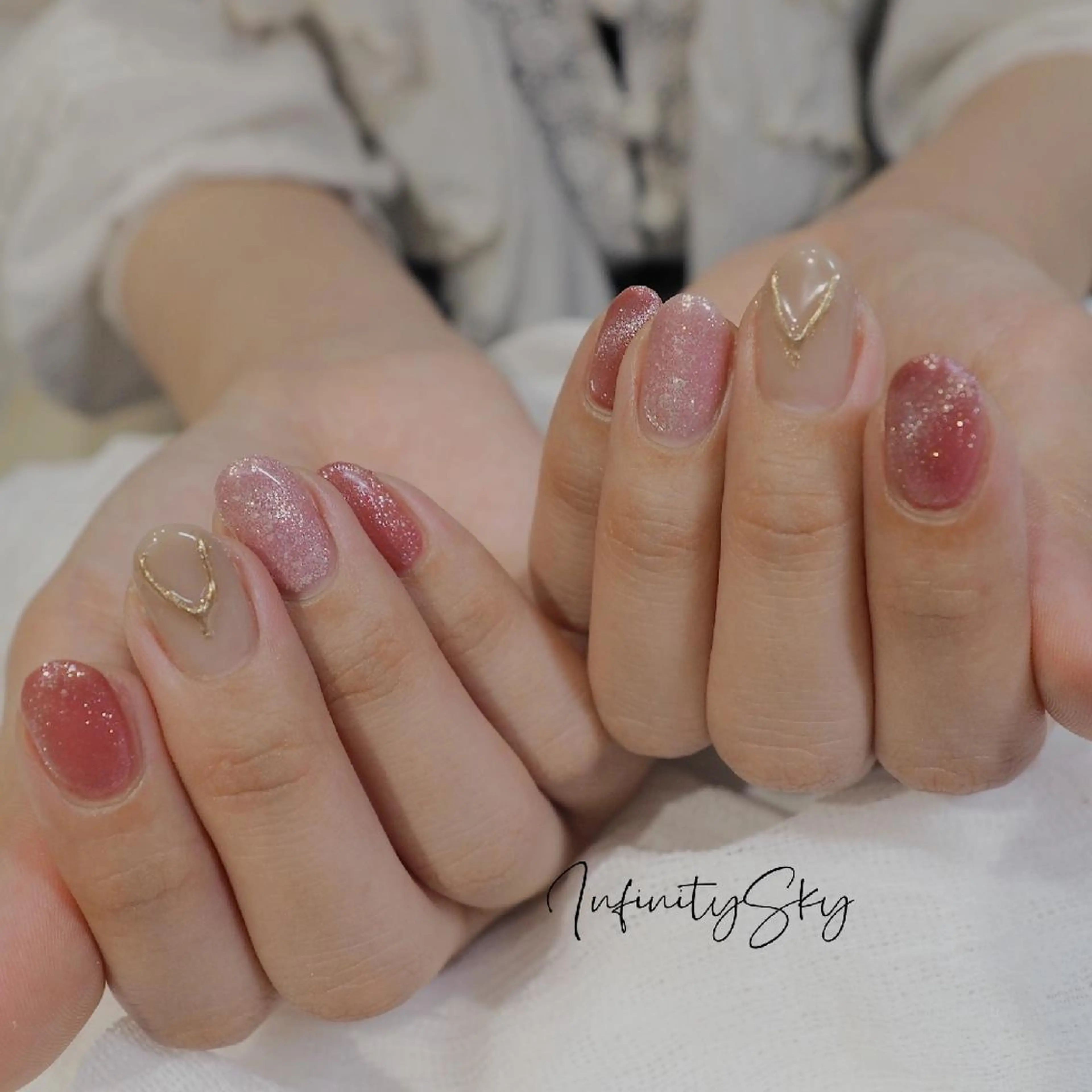 ネイル アートネイル ハンドネイル infinity skyのネイルデザイン