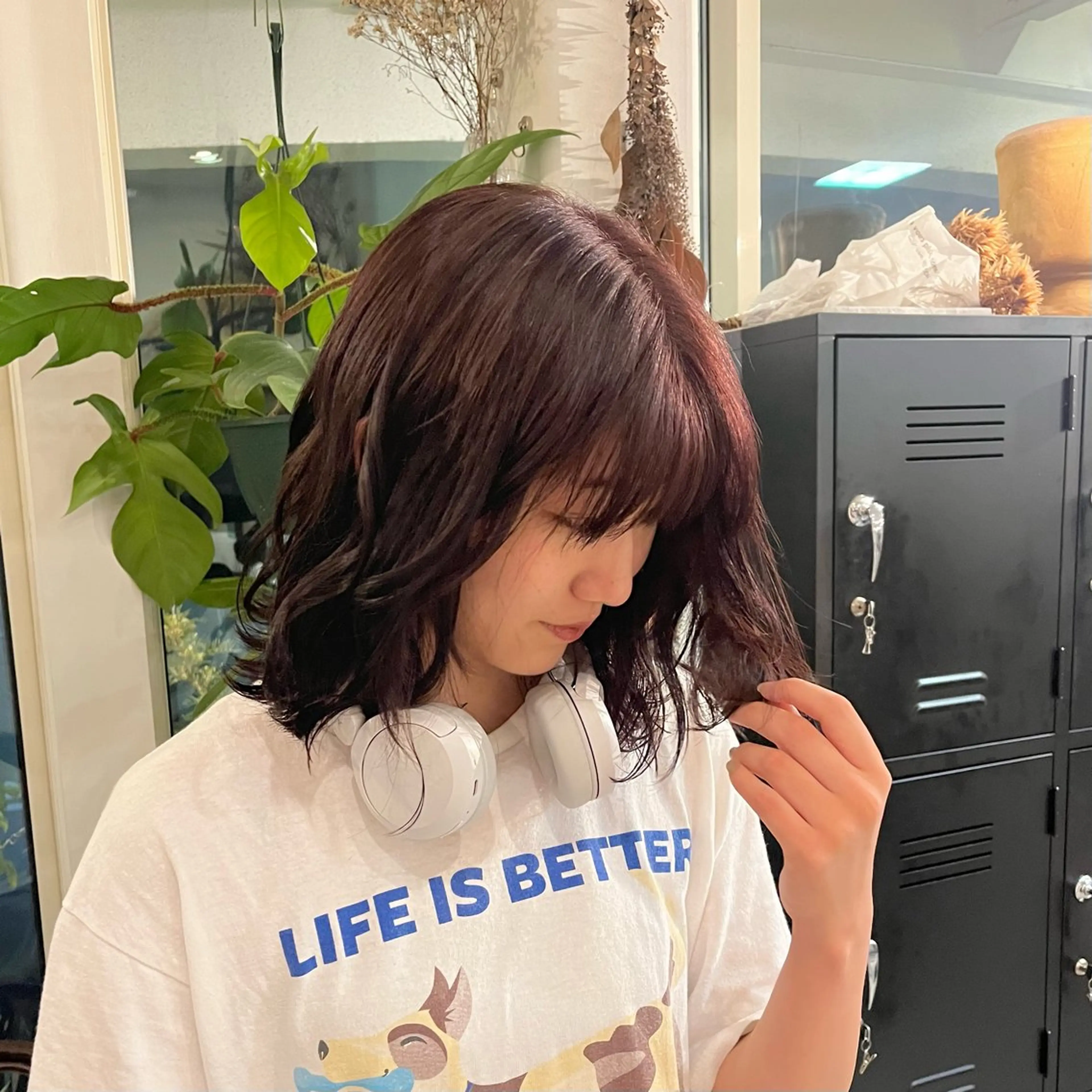 ミディアム カラー 高原 優のヘアスタイル