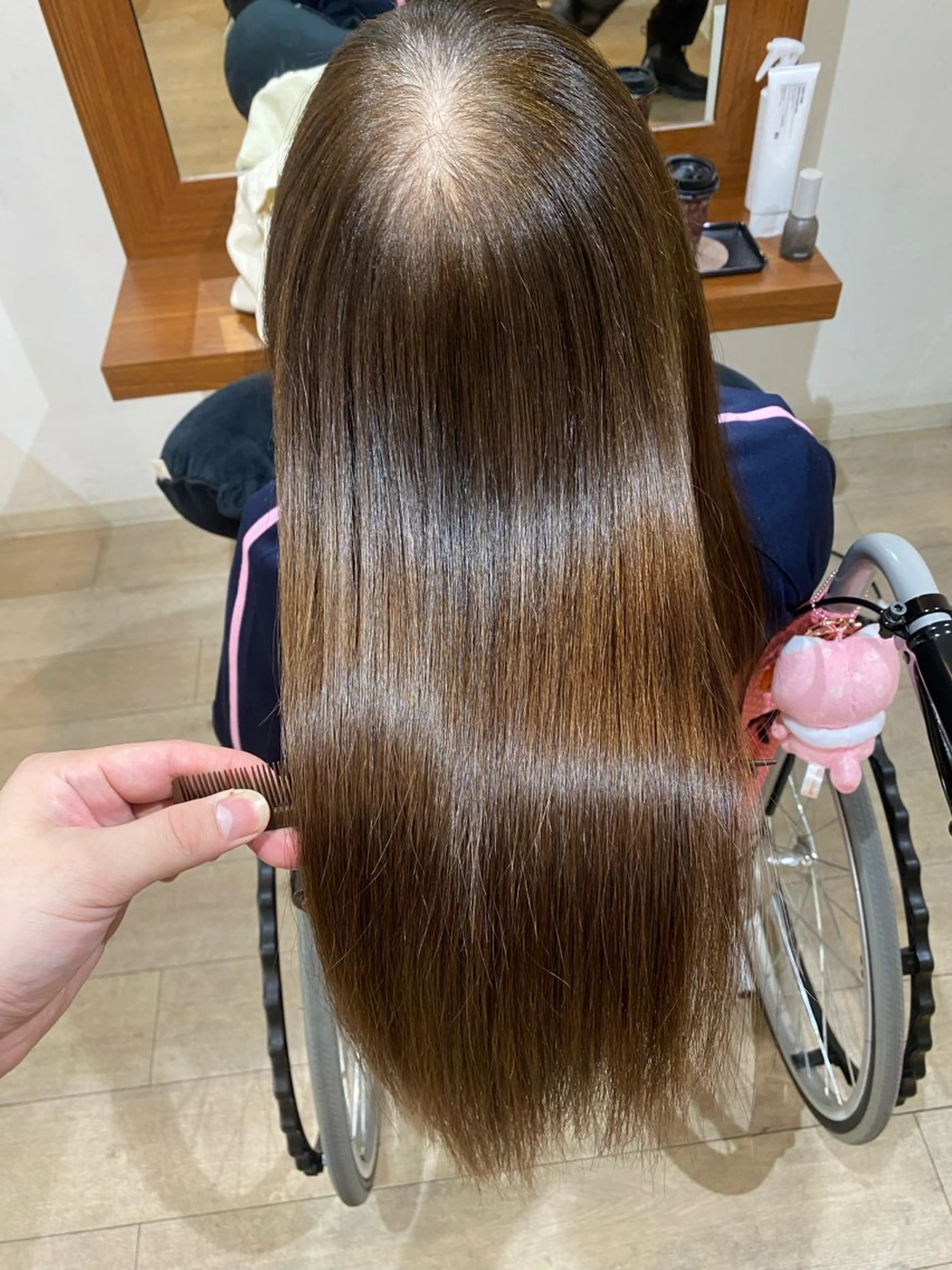 ロング 髪質改善 カット 縮毛矯正 縮毛矯正とレイヤー カット/杉村凜汰郎のヘアスタイル