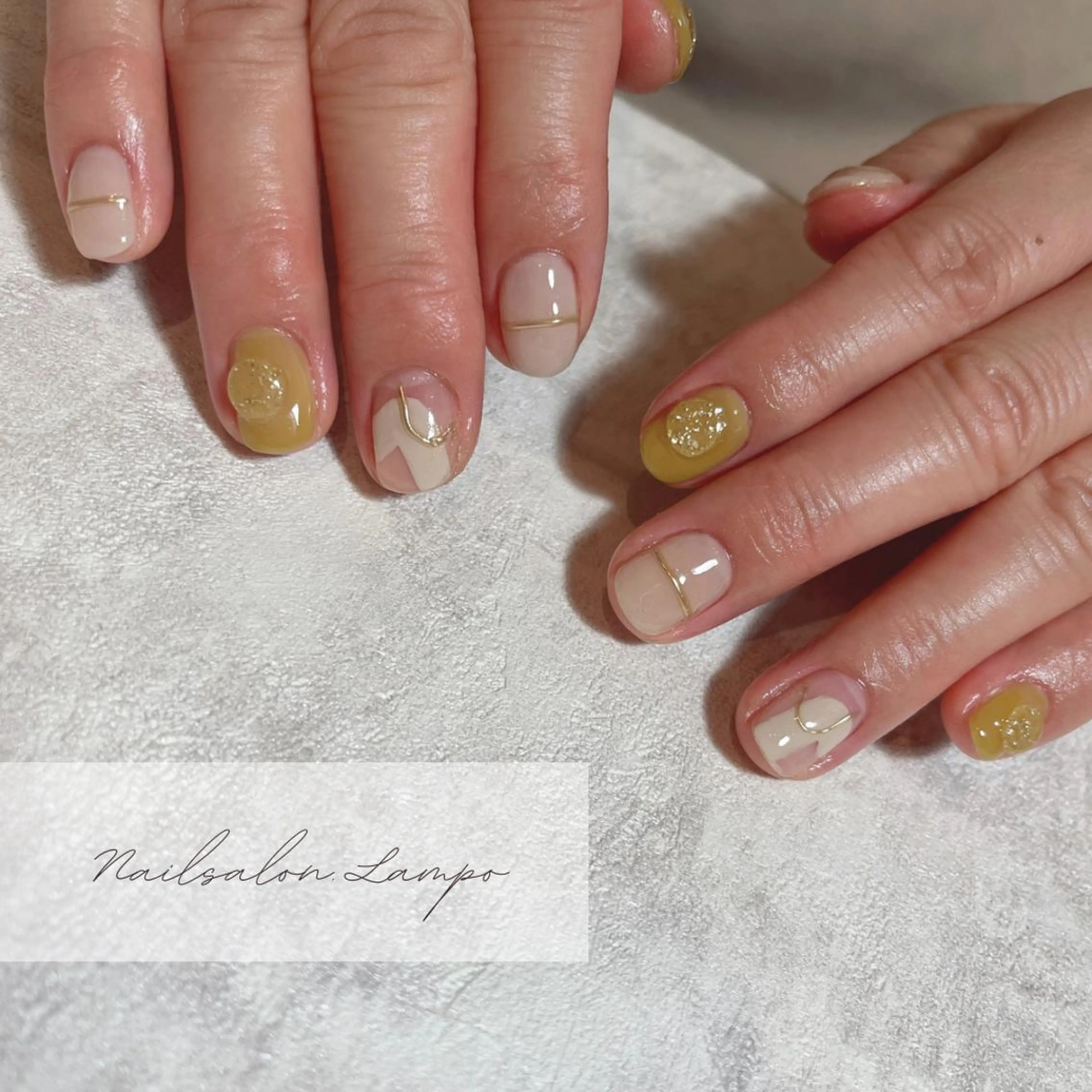 ネイル ニュアンスネイル ピスタチオネイル 春ネイル ハンドネイル lampo yukoのネイルデザイン