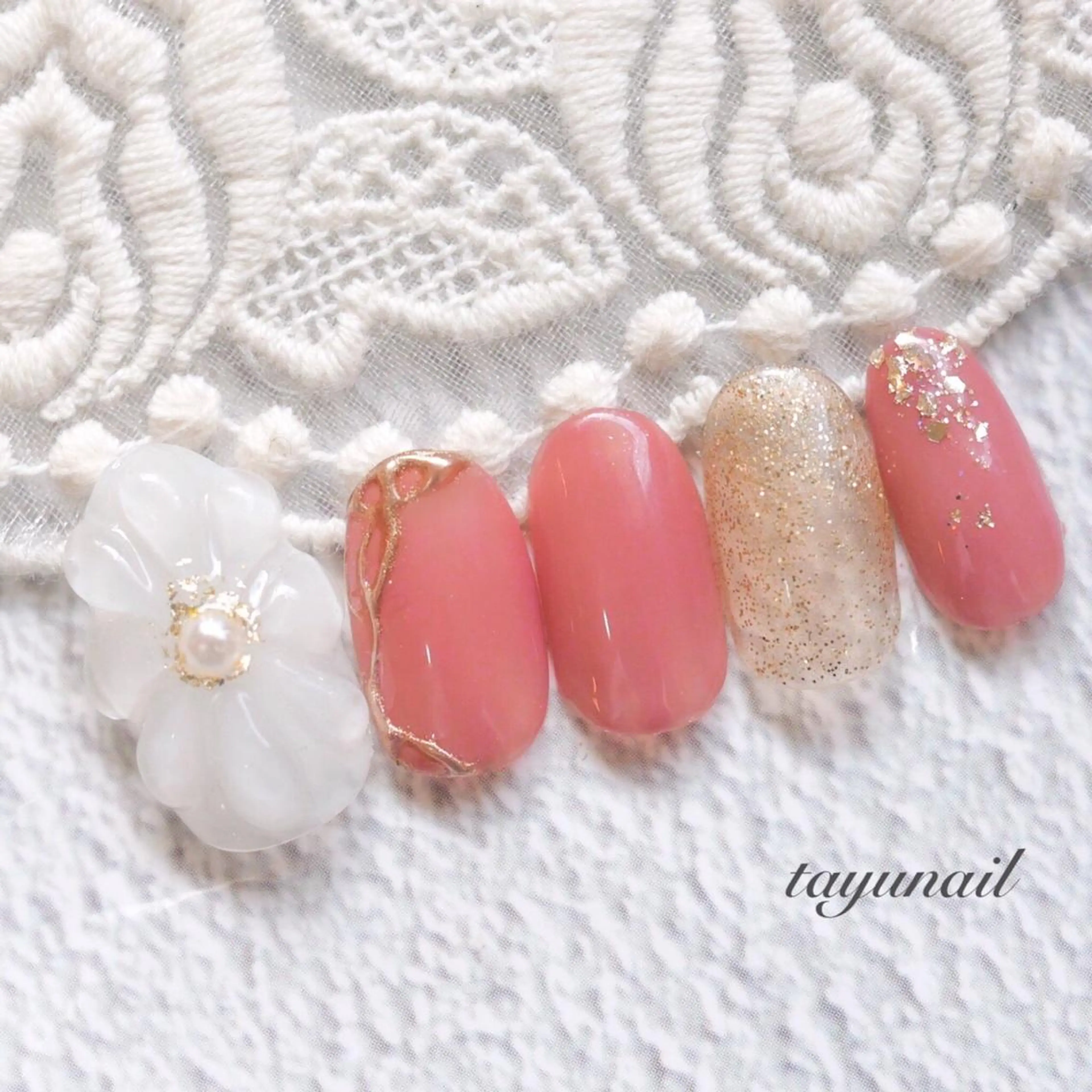 ネイル アートネイル フラワーネイル フレンチネイル ジェルネイル ニュアンスネイル ハンドネイル ネイルサロン 【たゆnail】のネイルデザイン