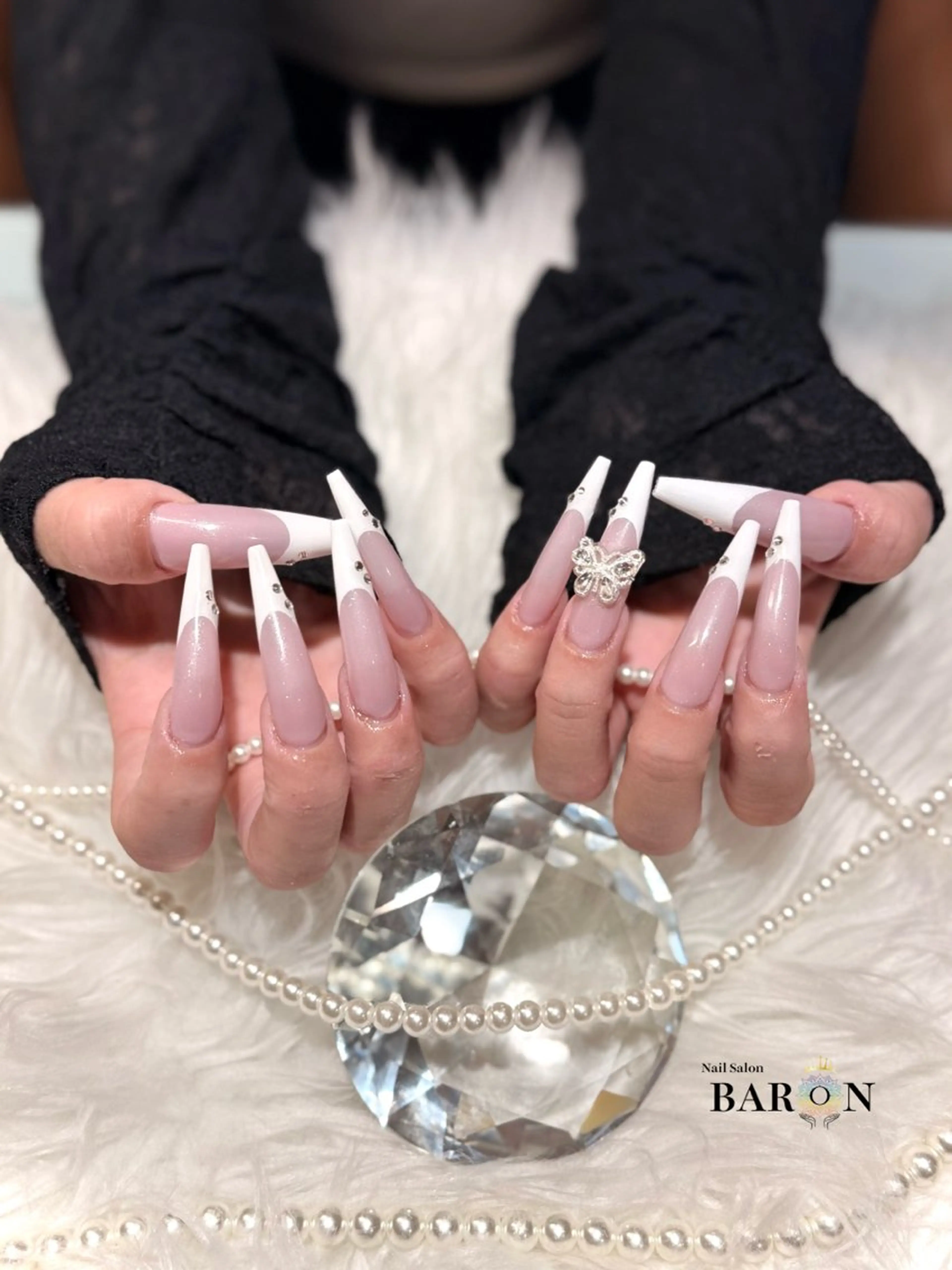 《最先端スカルプ》💅モデル募集🩵カラグラ/フレンチ(パーツ別途料金)✨オフなし ¥4000 165分の写真