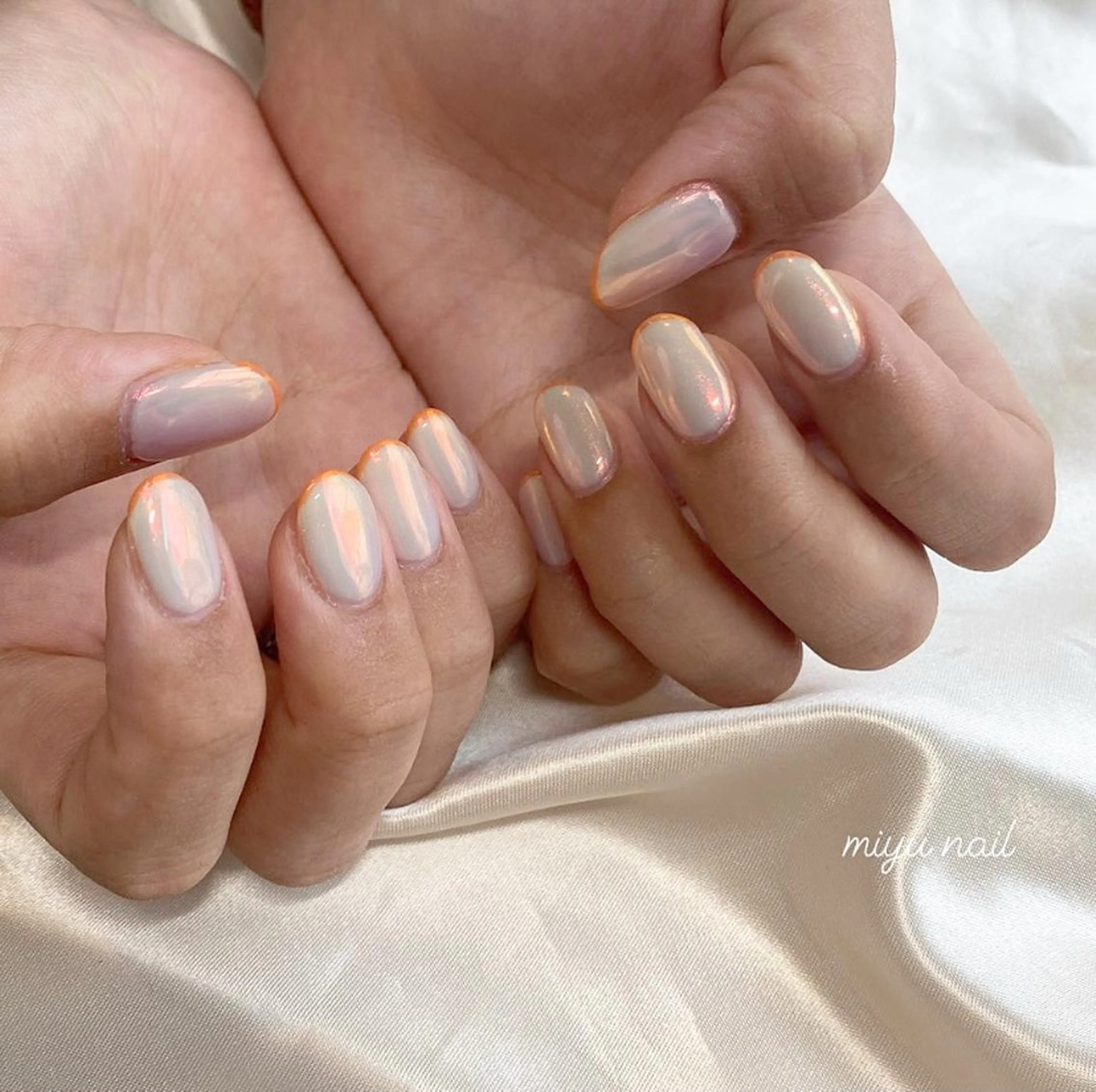 ネイル クリアネイル ミラーネイル oreo salon miyu 池袋のネイルデザイン