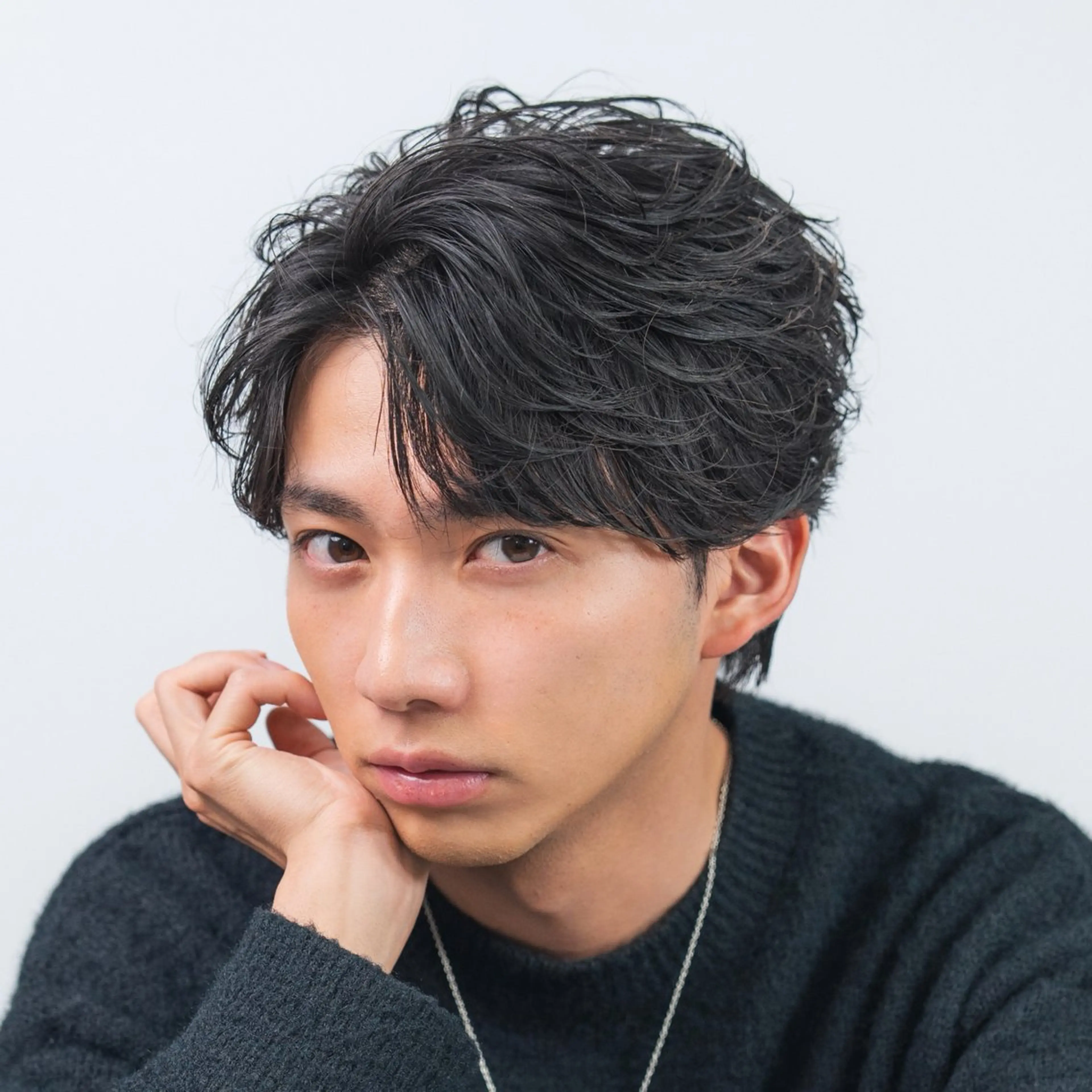 【No.1オーダー👑】メンズカット＋フェザーパーマ＋前処理剤［施術時間120分］［メンズパーマ］の写真