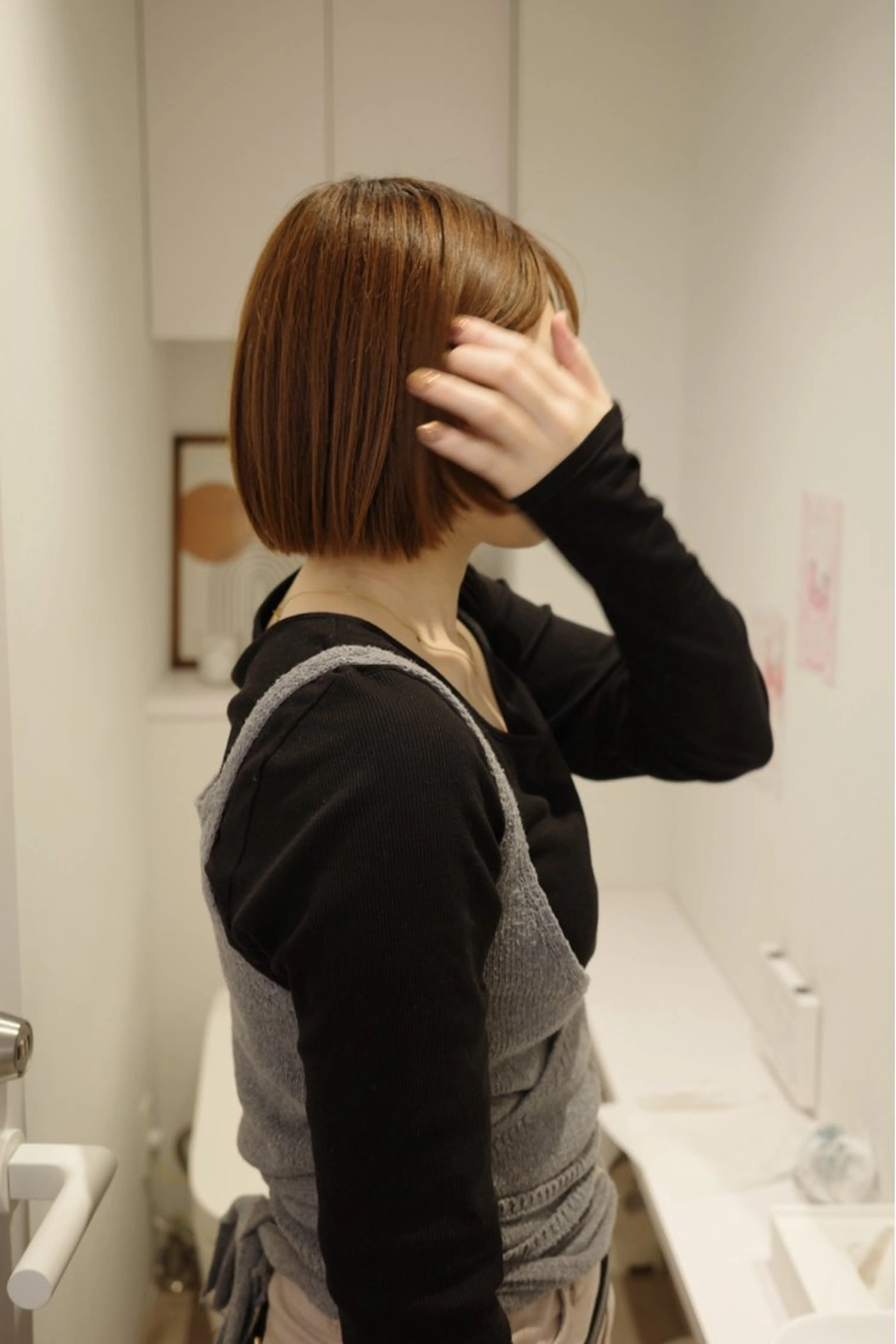 ミディアム カラー カット ヘアカラー 透明感カラー🫧 nanohaのヘアスタイル