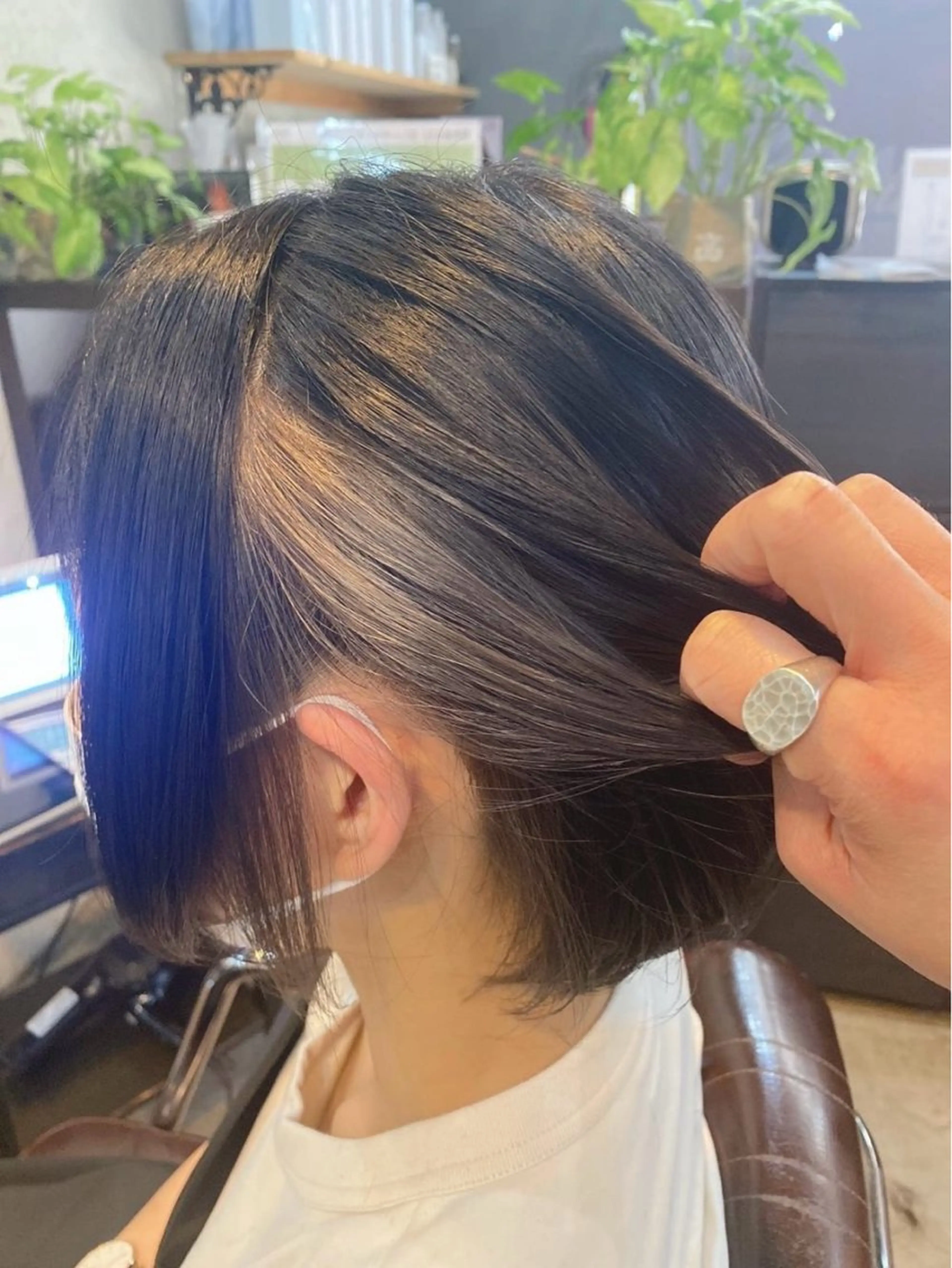 ショート カラー ボブ ヘアカラー 桜田 修未のヘアスタイル