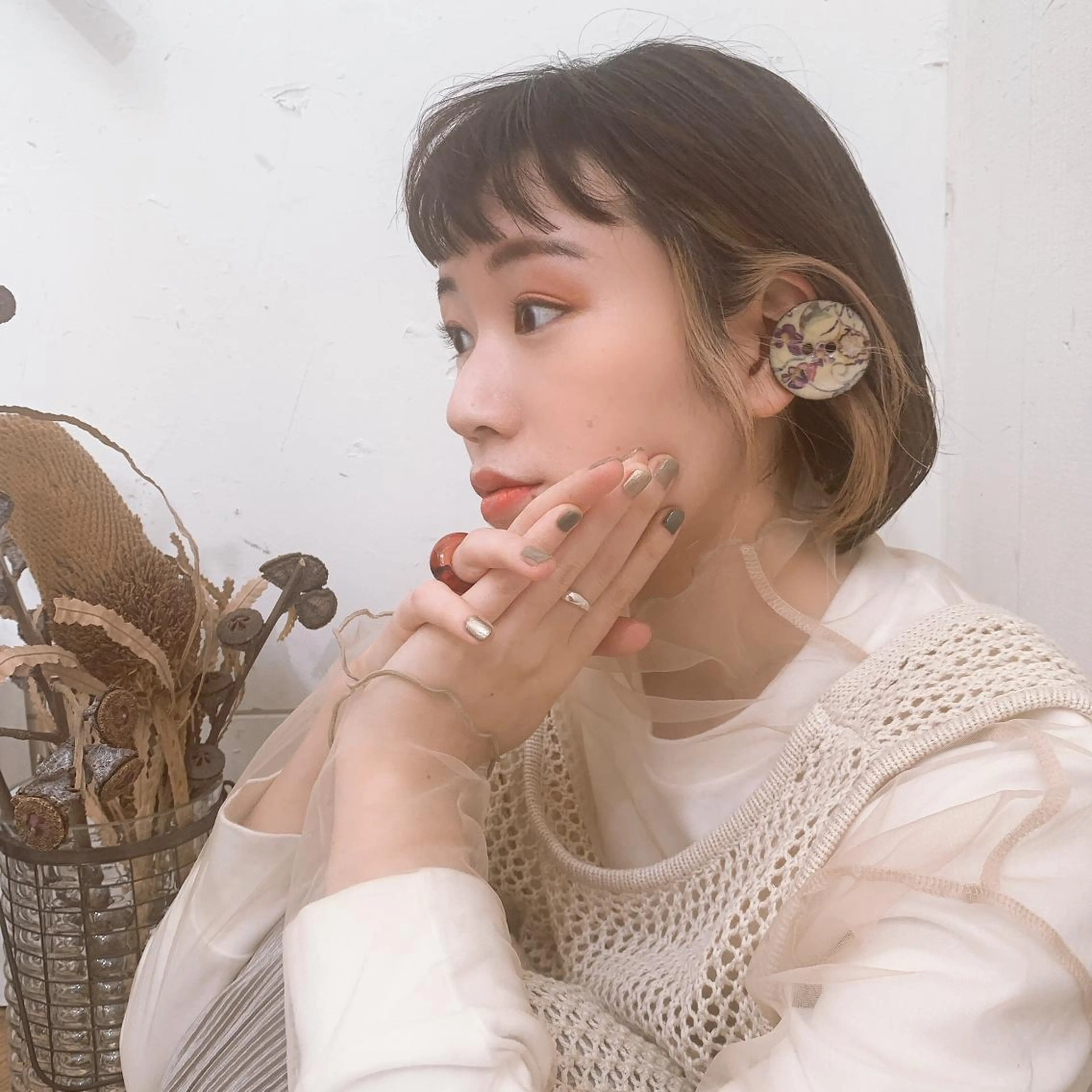 ミディアム カラー ボブ/暖色/デザイン KOYUKI⛄️のヘアスタイル