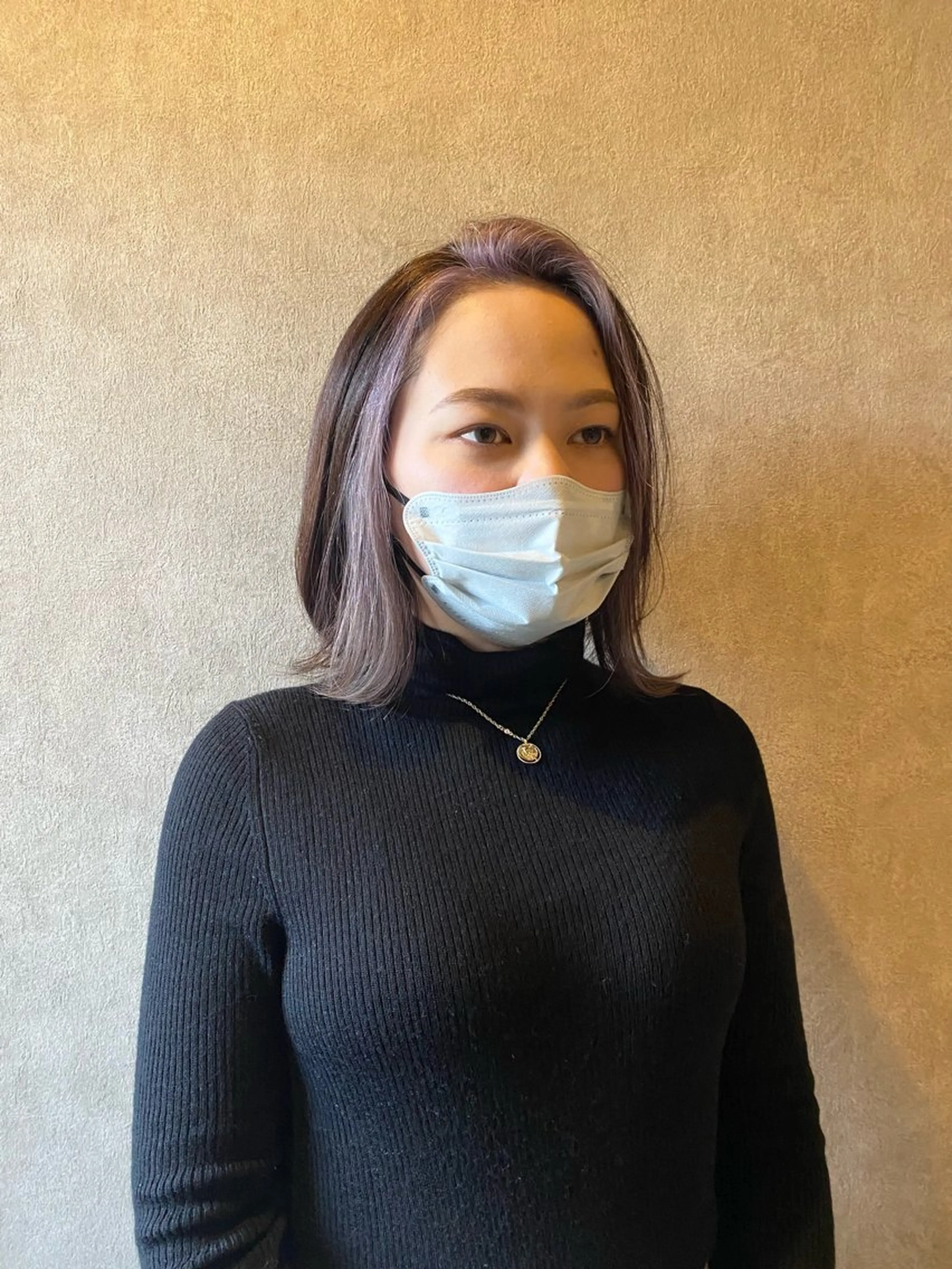 ミディアム カラー ミストバング  フェイスフレーミング 会話少なめ/ 美髪矯正/Ruiのヘアスタイル