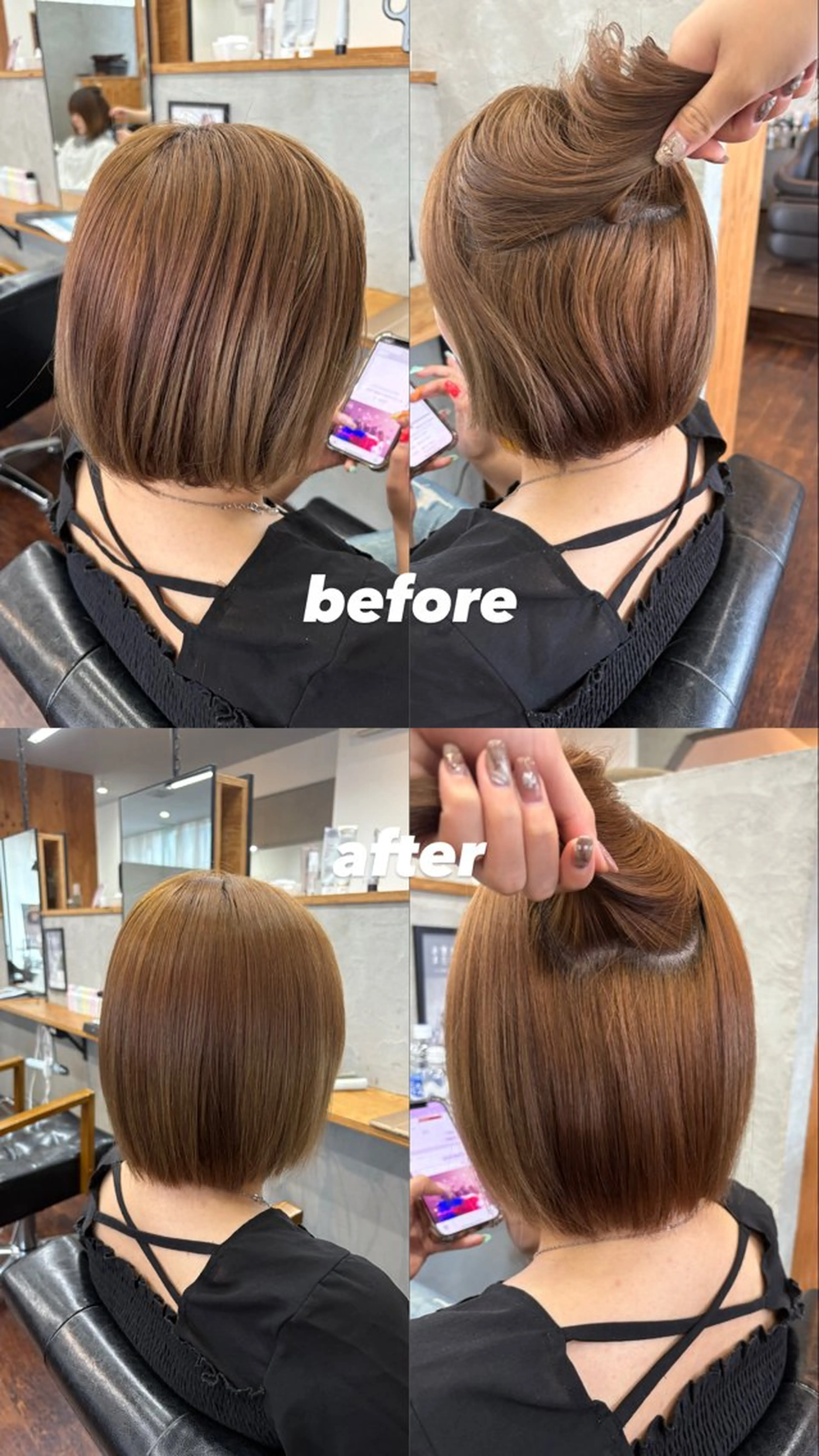 ショート 髪質改善 酸性ストレート ルプラボウ/豊川 篠島 みなみのヘアスタイル