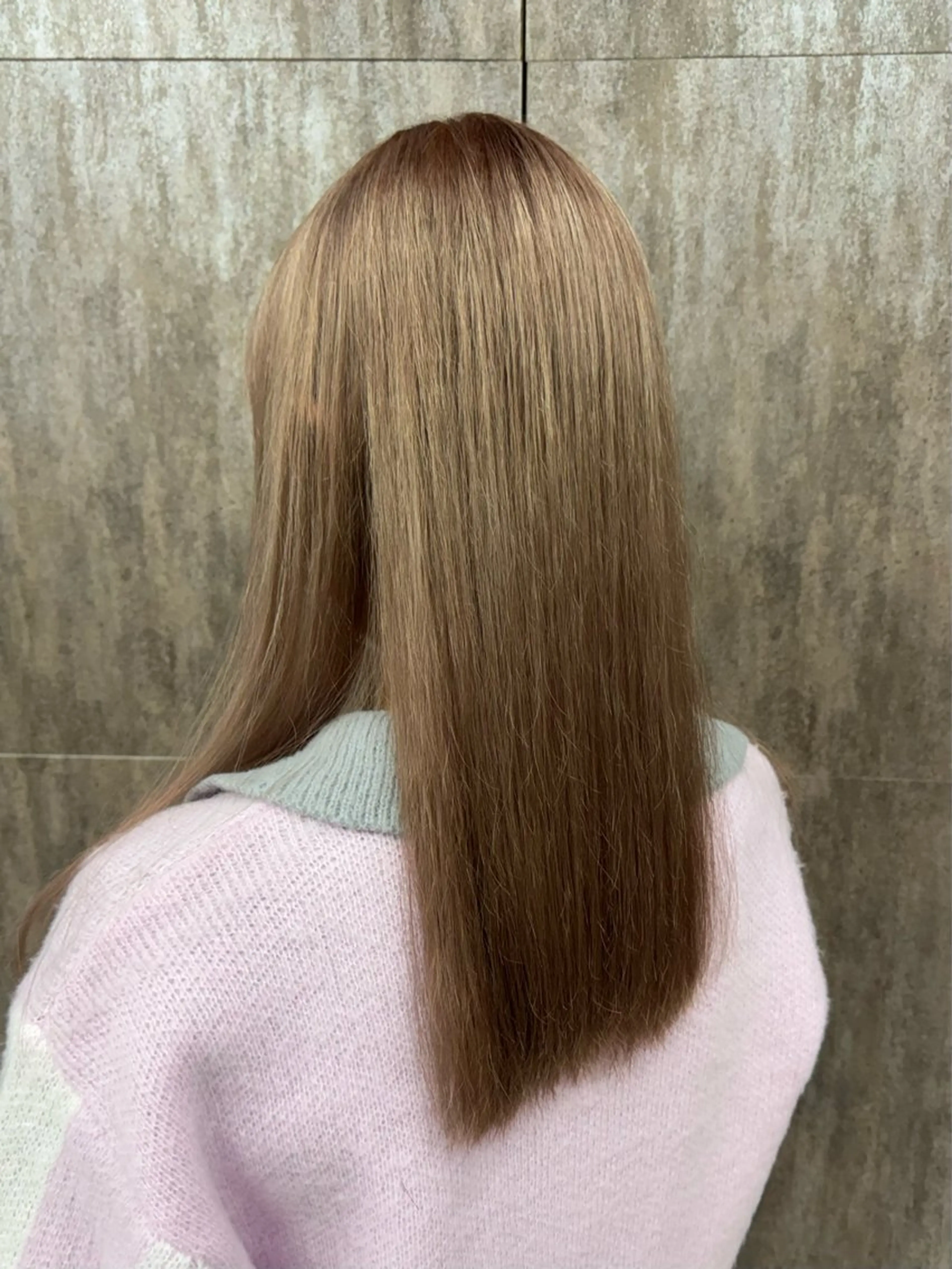 セミロング カラー ベージュカラー ピンクカラー ピンクベージュ miq 駒込店所属・ANNA ㅤㅤㅤㅤㅤのヘアスタイル