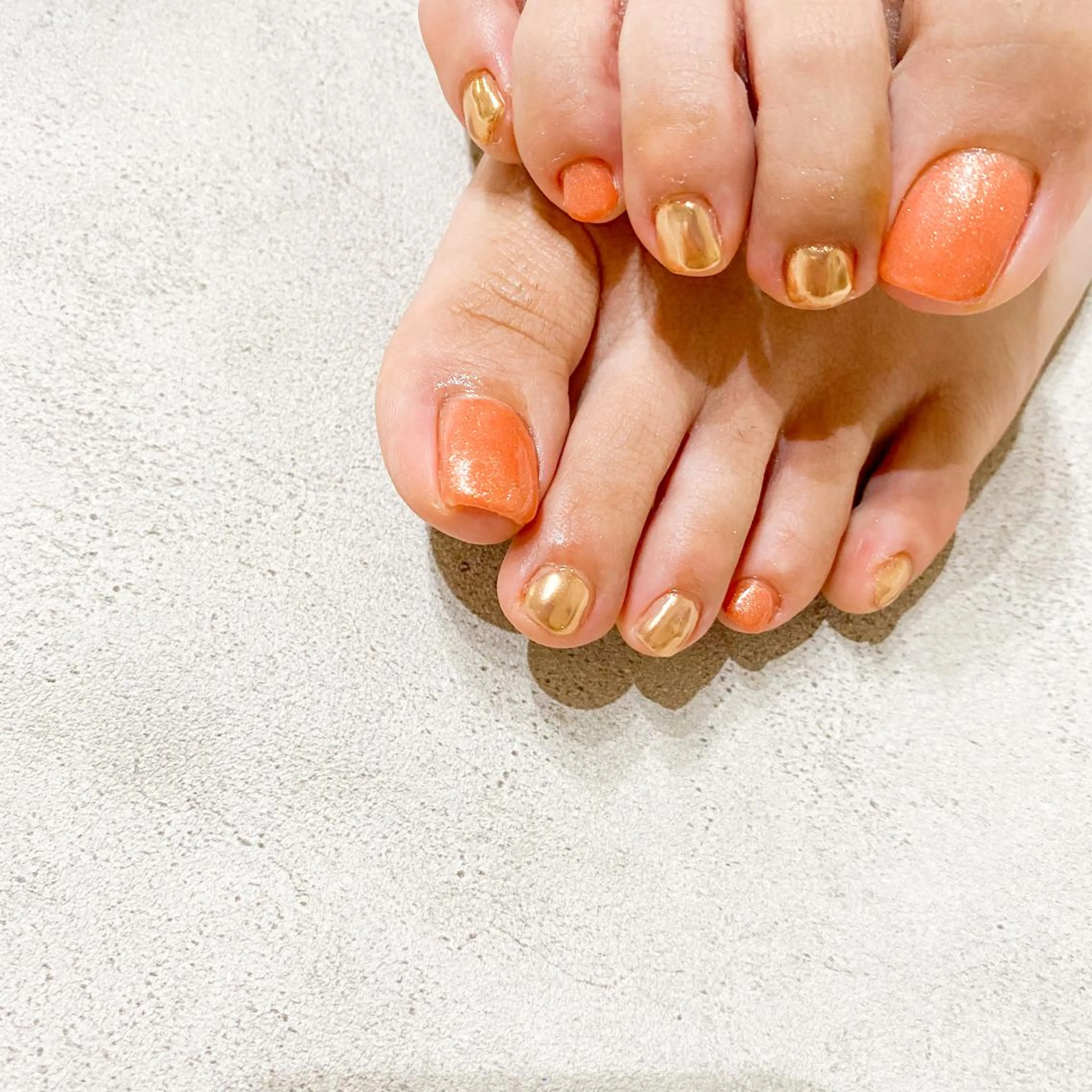 ネイル フットネイル ゴテゴテ💙ワンホン リオナのネイルデザイン