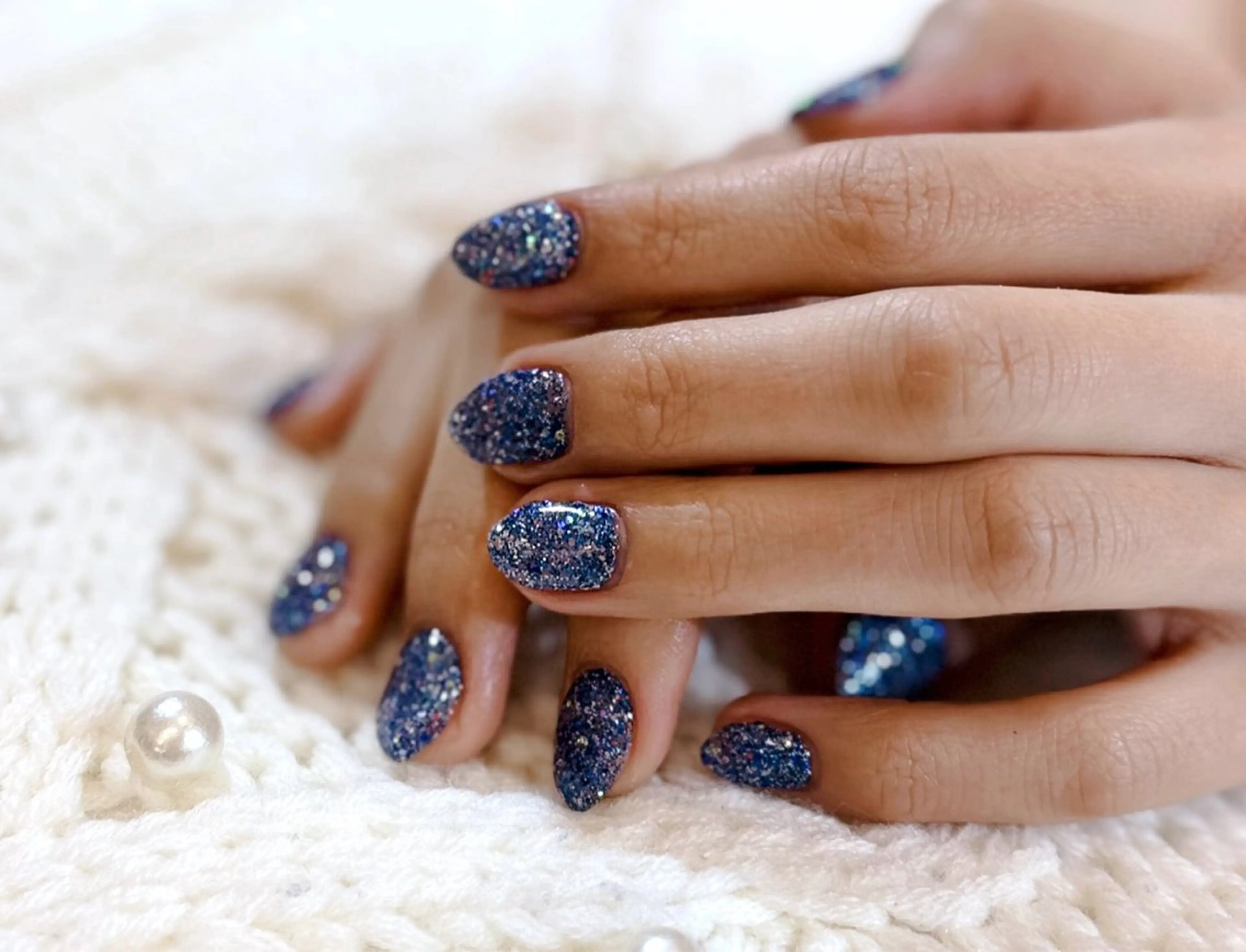 メンズ ネイル ブルー ジェルネイル ラメ(グリッター) メンズネイル マイムネイル所属・MIMnail メンズネイリストのネイルデザイン