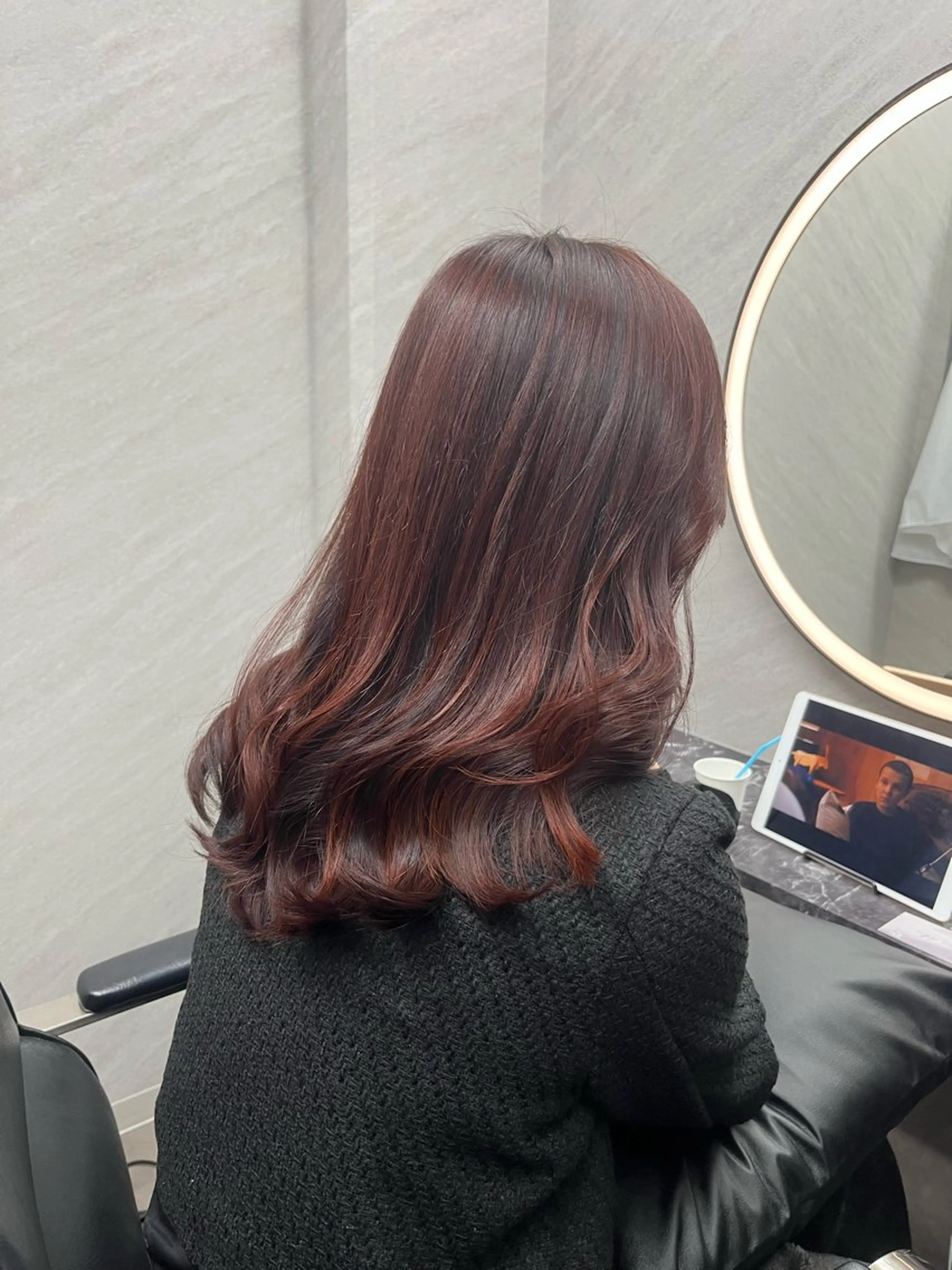 セミロング セミロングパーマ 髪質改善 似合わせカット 縮毛矯正 酸性ストレート カット ヘアカラー トリートメント なんば/個室サロン タナカヒナ🌼のヘアスタイル