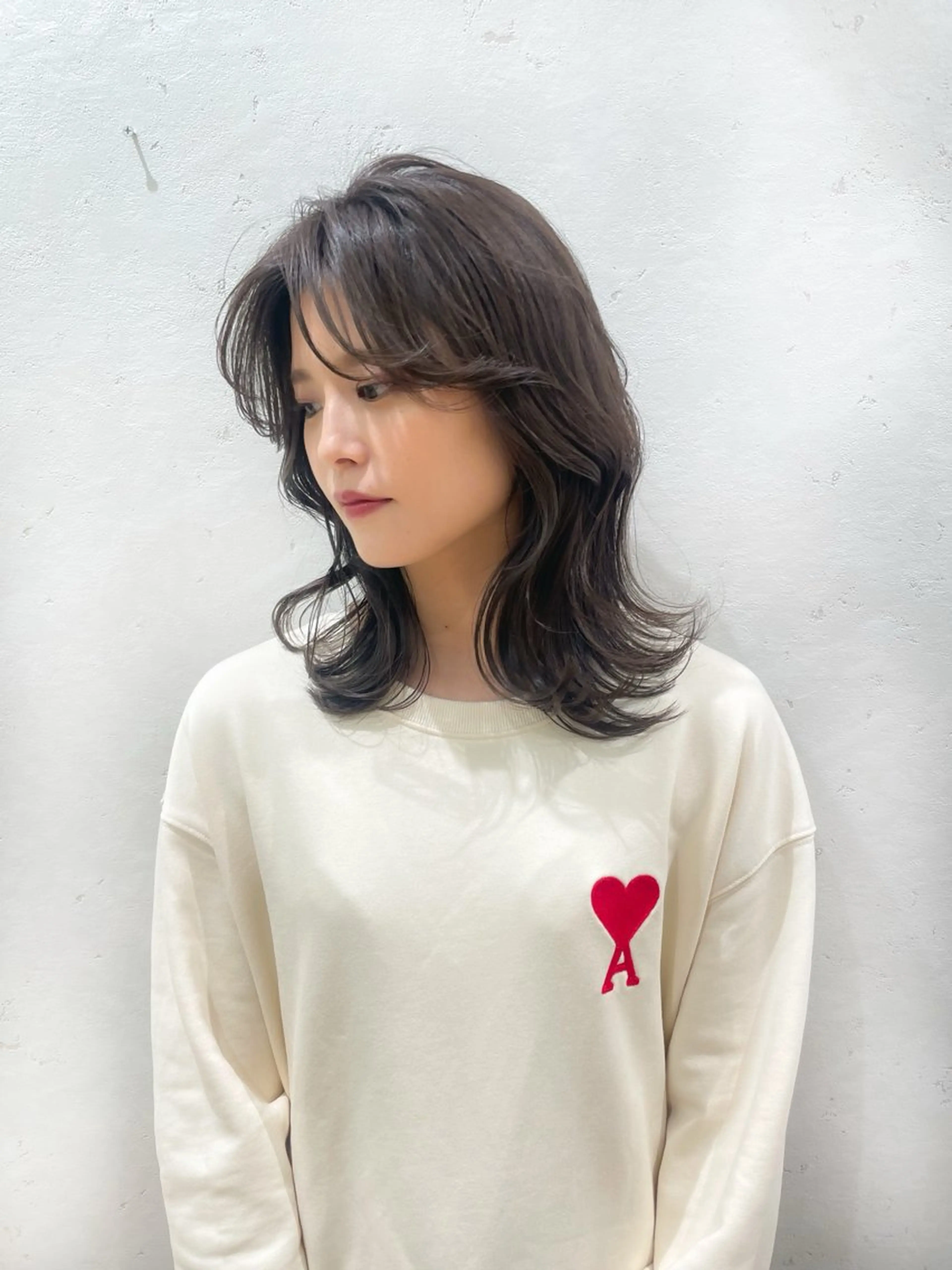 ミディアム カット ヘアカラー トリートメント 育休中4/30- 予約受付/野崎かよのヘアスタイル