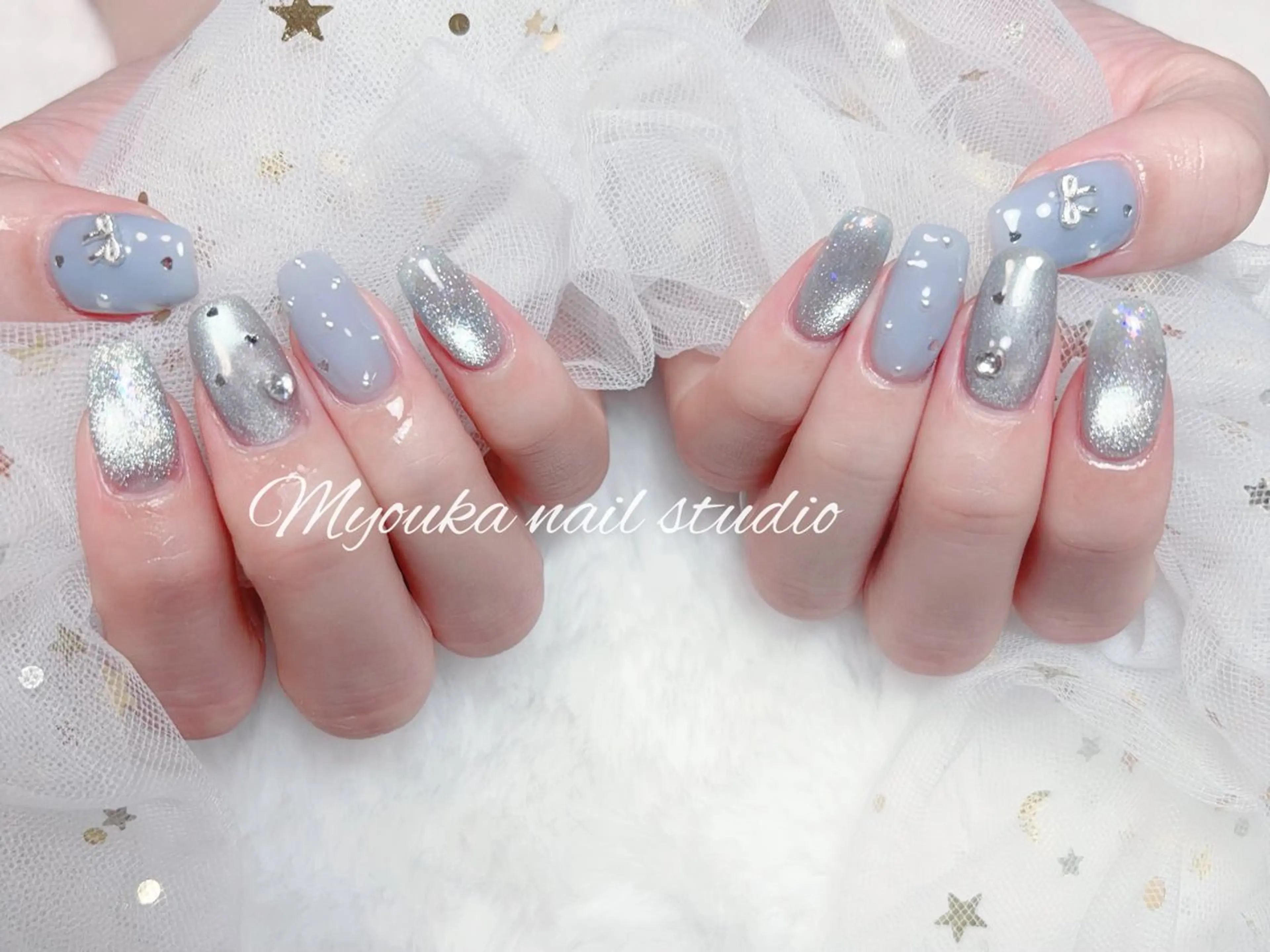 ネイル チークネイル 長さ出し フットネイル ジェルネイル グラデーション ハンドネイル ハンドケア Myouka 板橋区大山駅前店のネイルデザイン