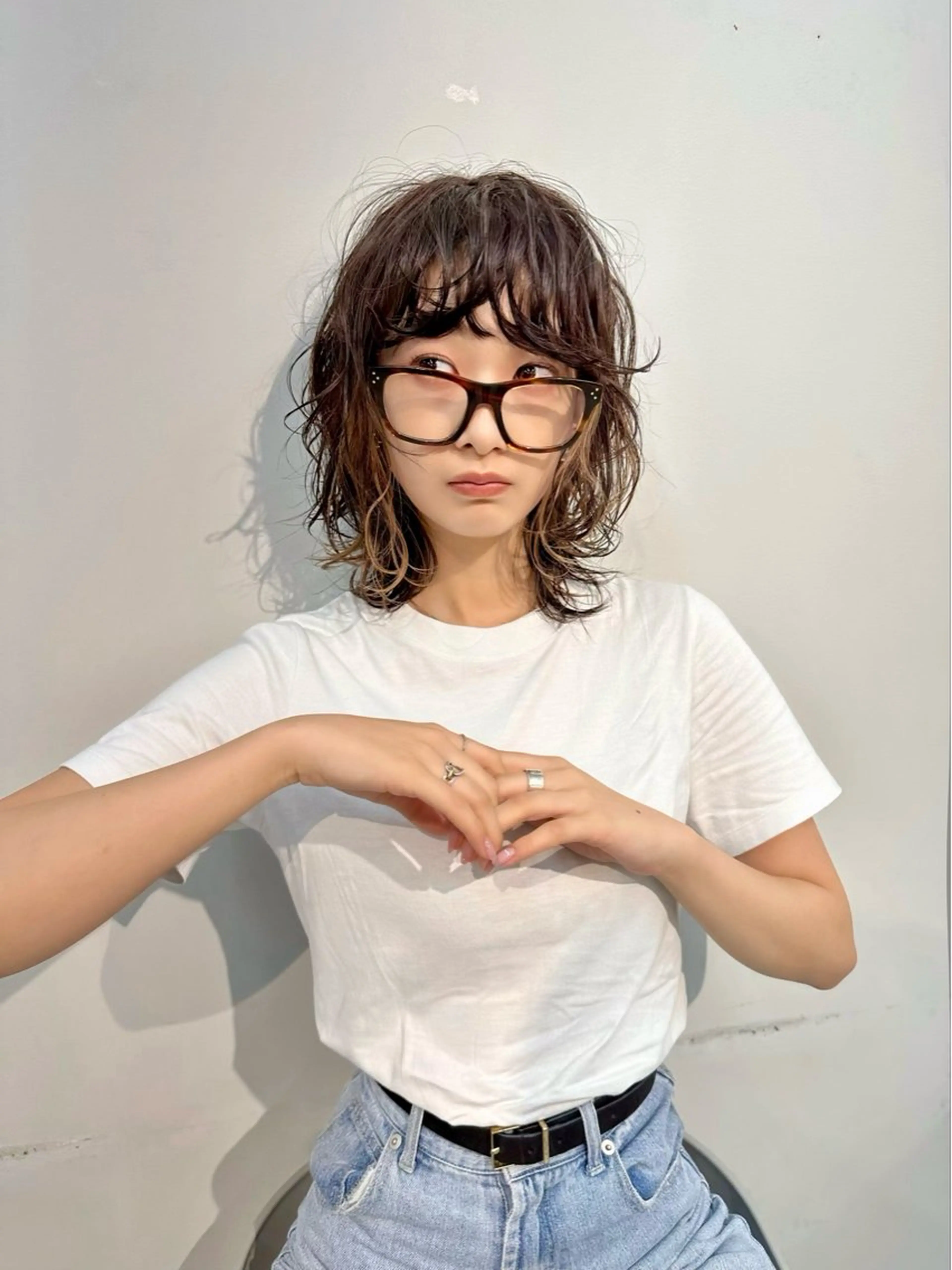 パーマ RIN パーマ/暖色カラーのヘアスタイル