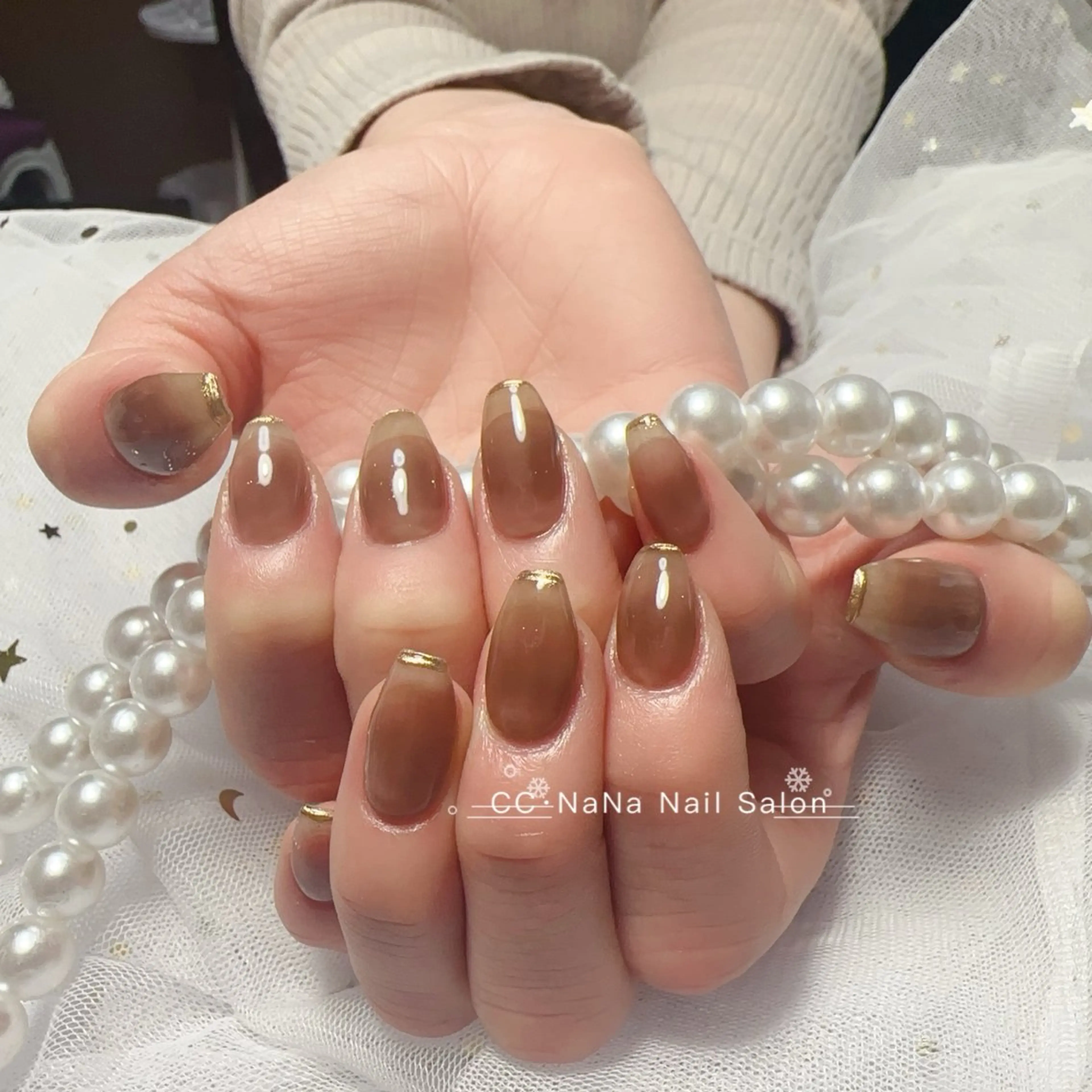 ネイル アートネイル チークネイル フラッシュネイル ジェルネイル グラデーション ハンドネイル 💎CC・NaNa 韓国風ネイル🌙Cのネイルデザイン