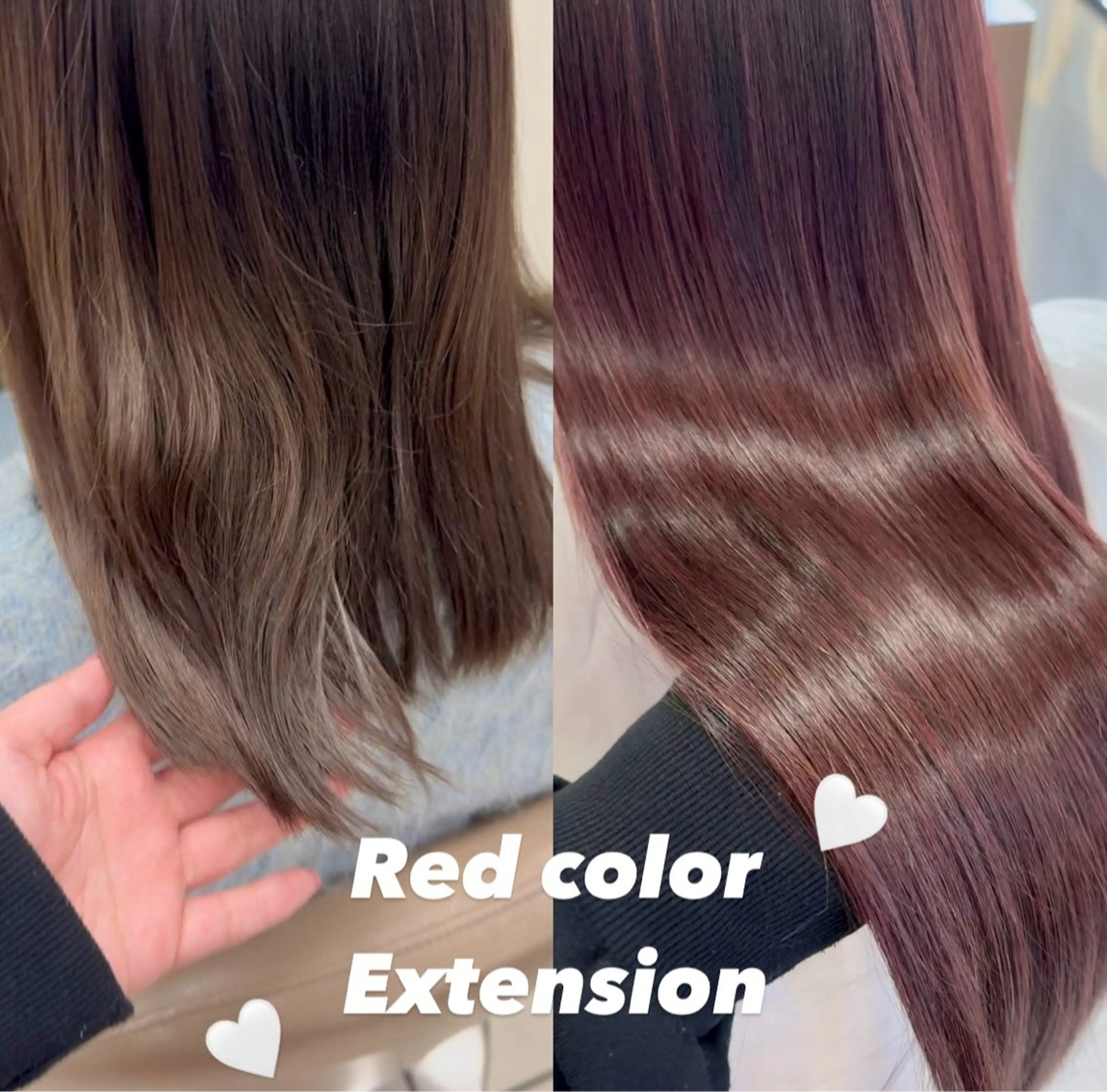 ミディアム カラー ヘアカラー エクステ エクステ指名数 No.1💖ゆい🌈のヘアスタイル