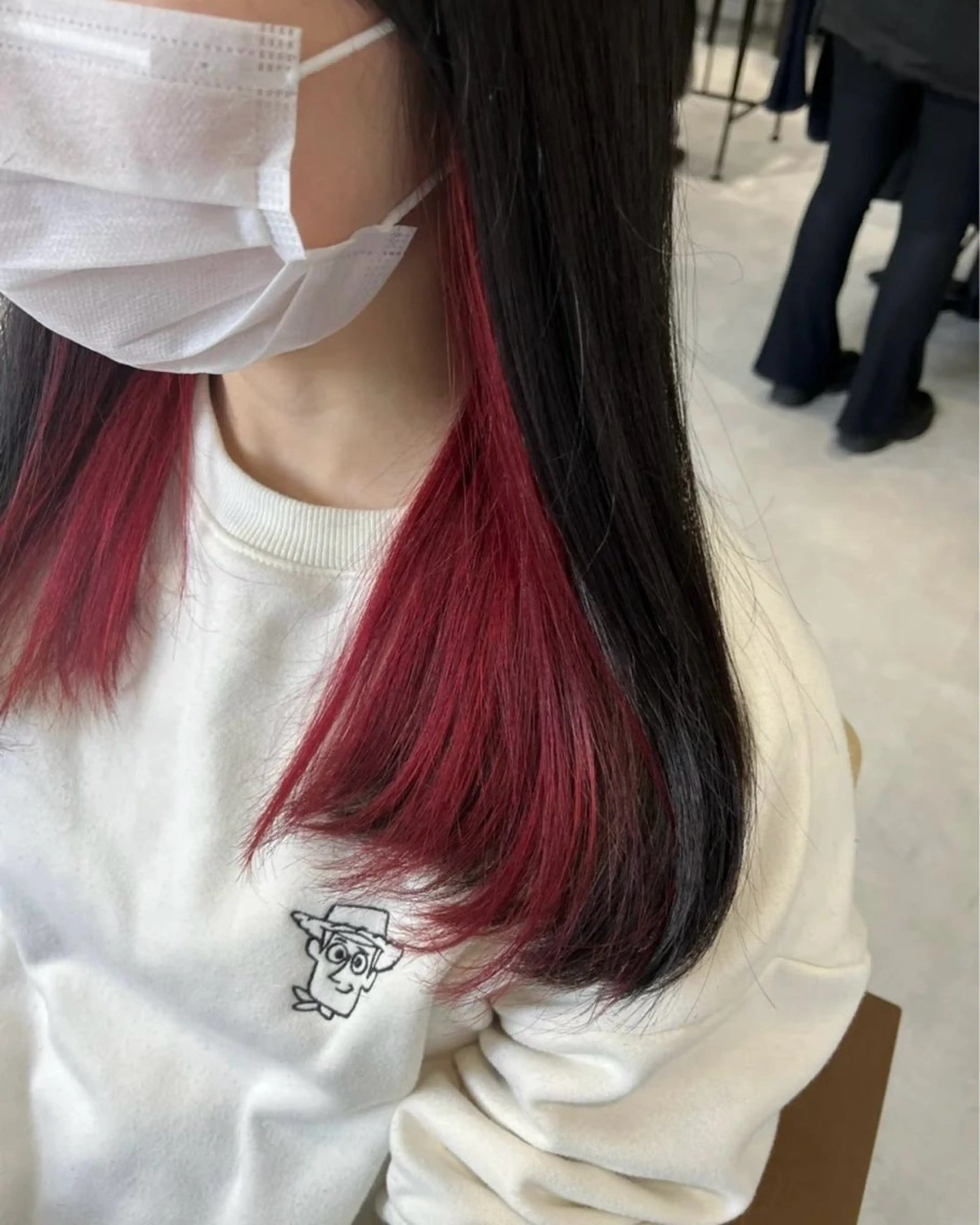 ミディアム カラー 地毛風縮毛矯正 /ニュアンス/はるたのヘアスタイル