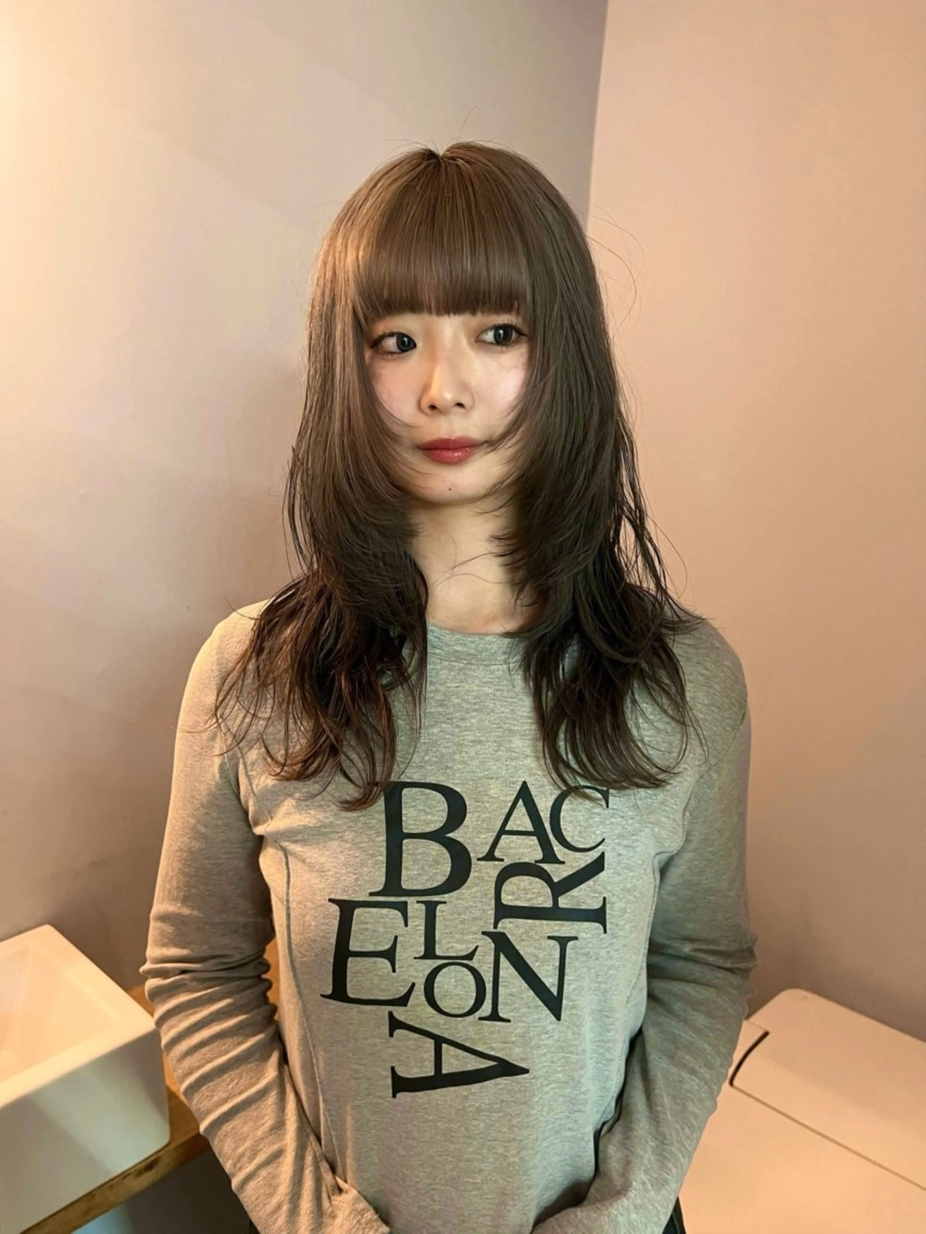 ロング 舟橋耀/ブリーチカラ ー/レイヤーカットのヘアスタイル