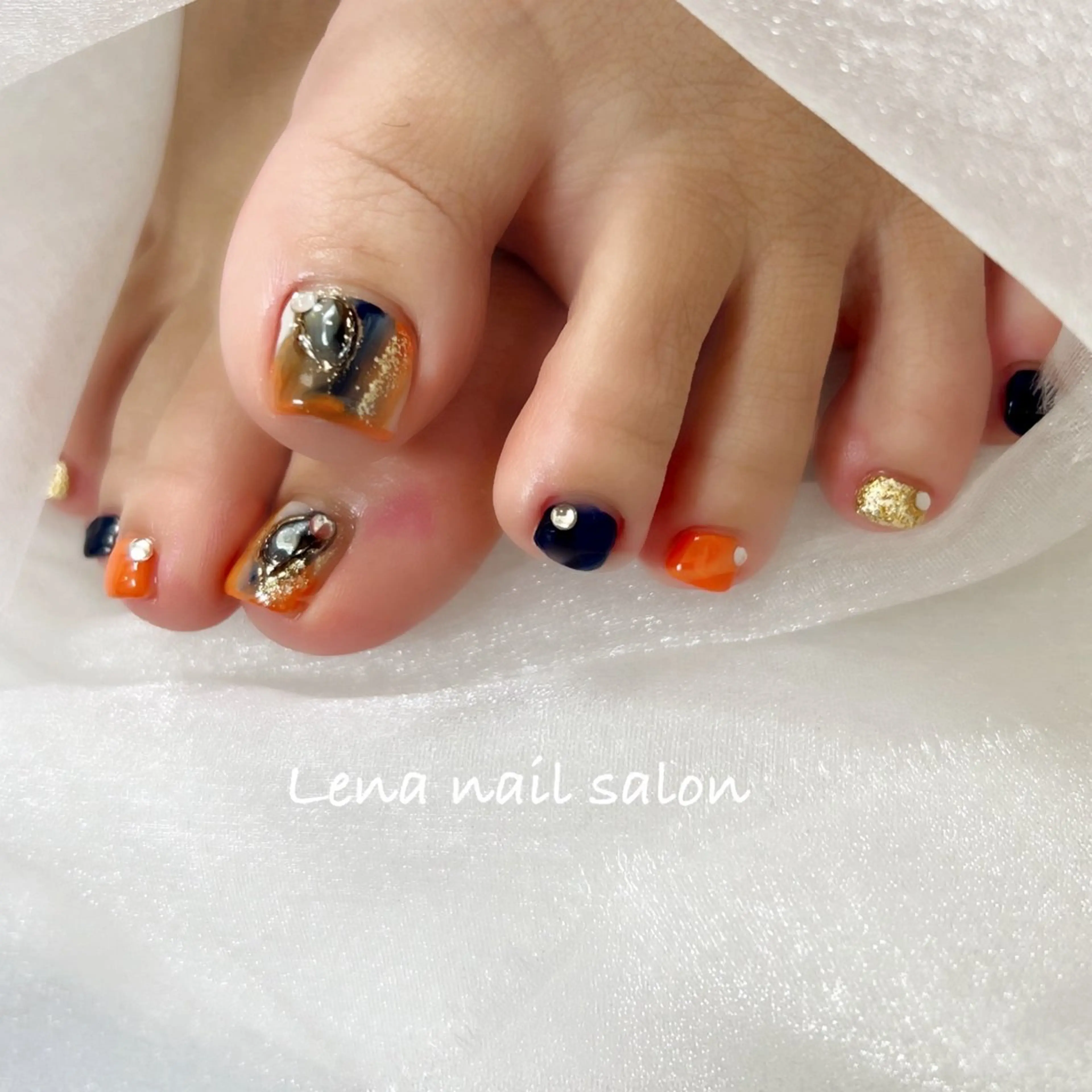 ネイル フットネイル フットネイル 自爪育成ネイルケア Lena  nailのネイルデザイン