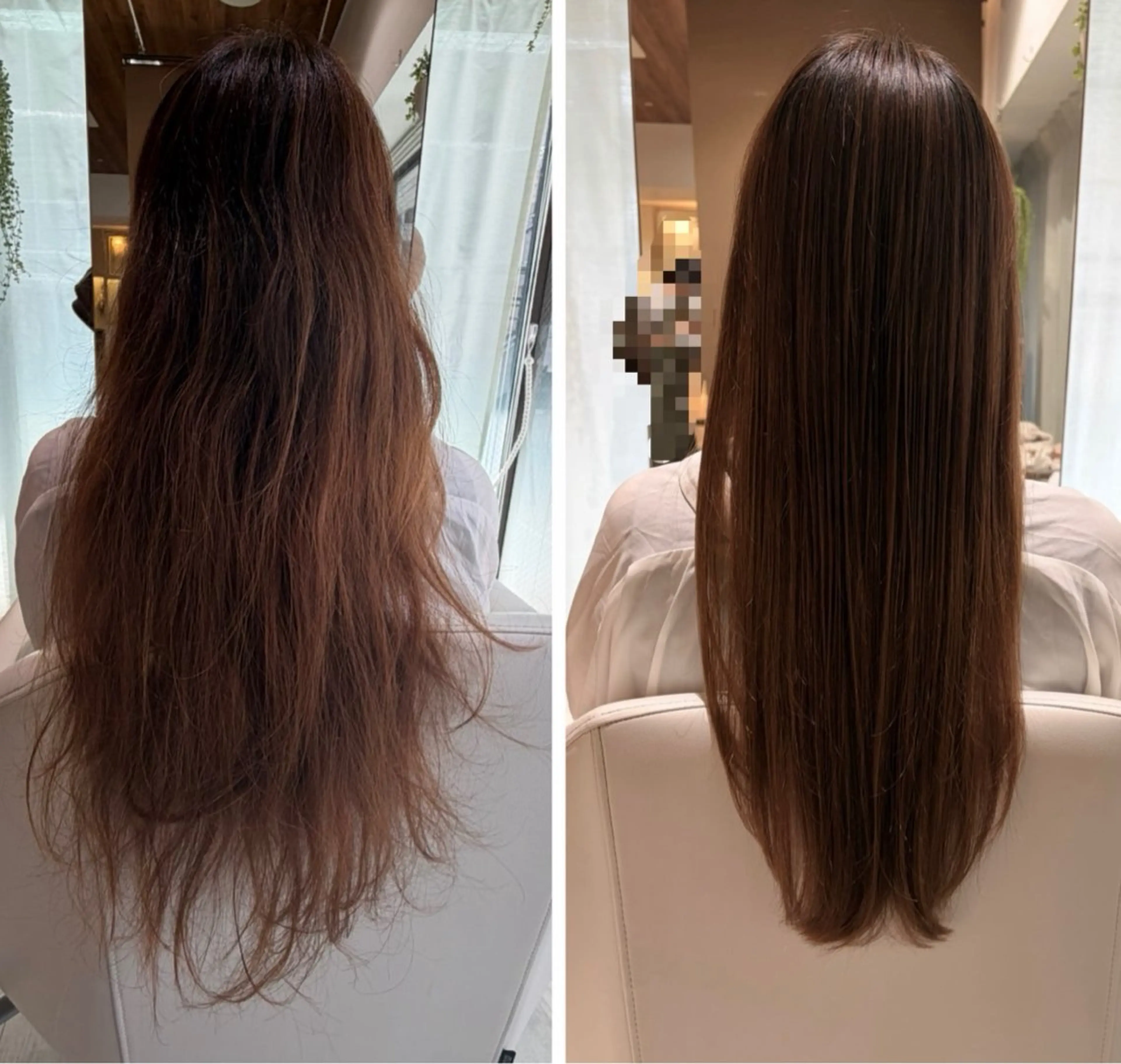 ロング 縮毛矯正 ワタナベ ジュンコのヘアスタイル