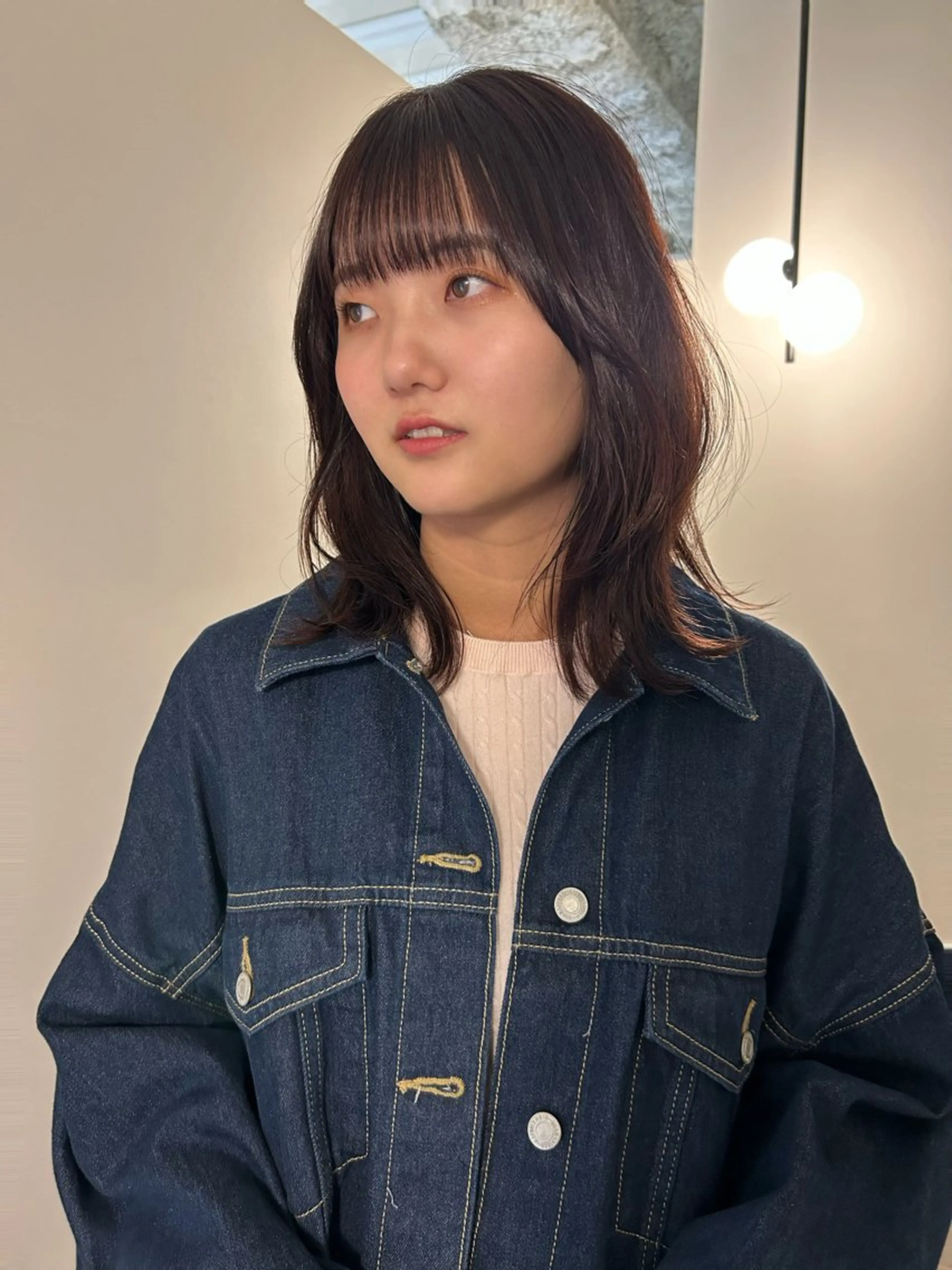 ミディアム カラー ブラウンカラー ピンクカラー yewscent / konaのヘアスタイル
