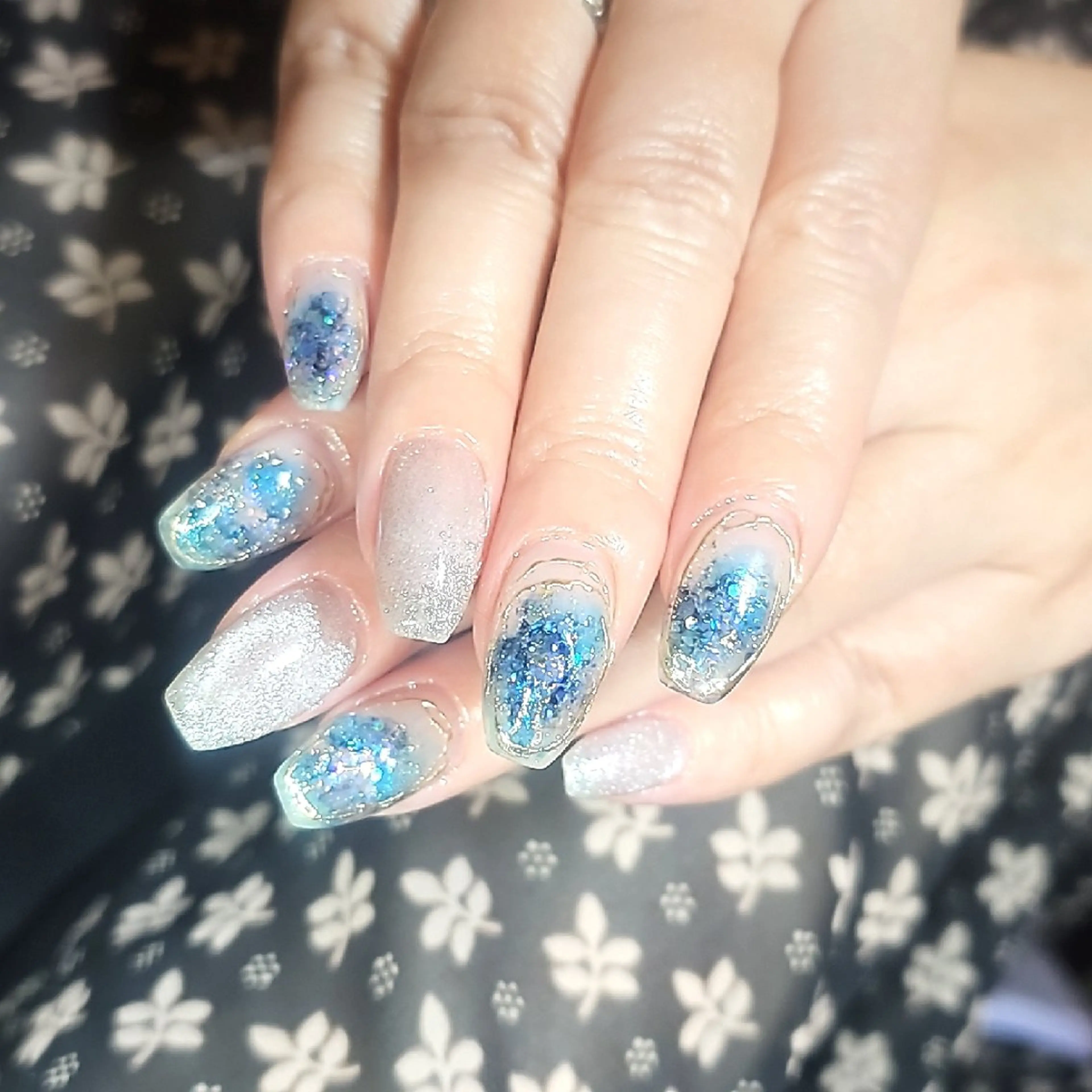 ネイル ブルー 夏ネイル salon de  Princessのネイルデザイン