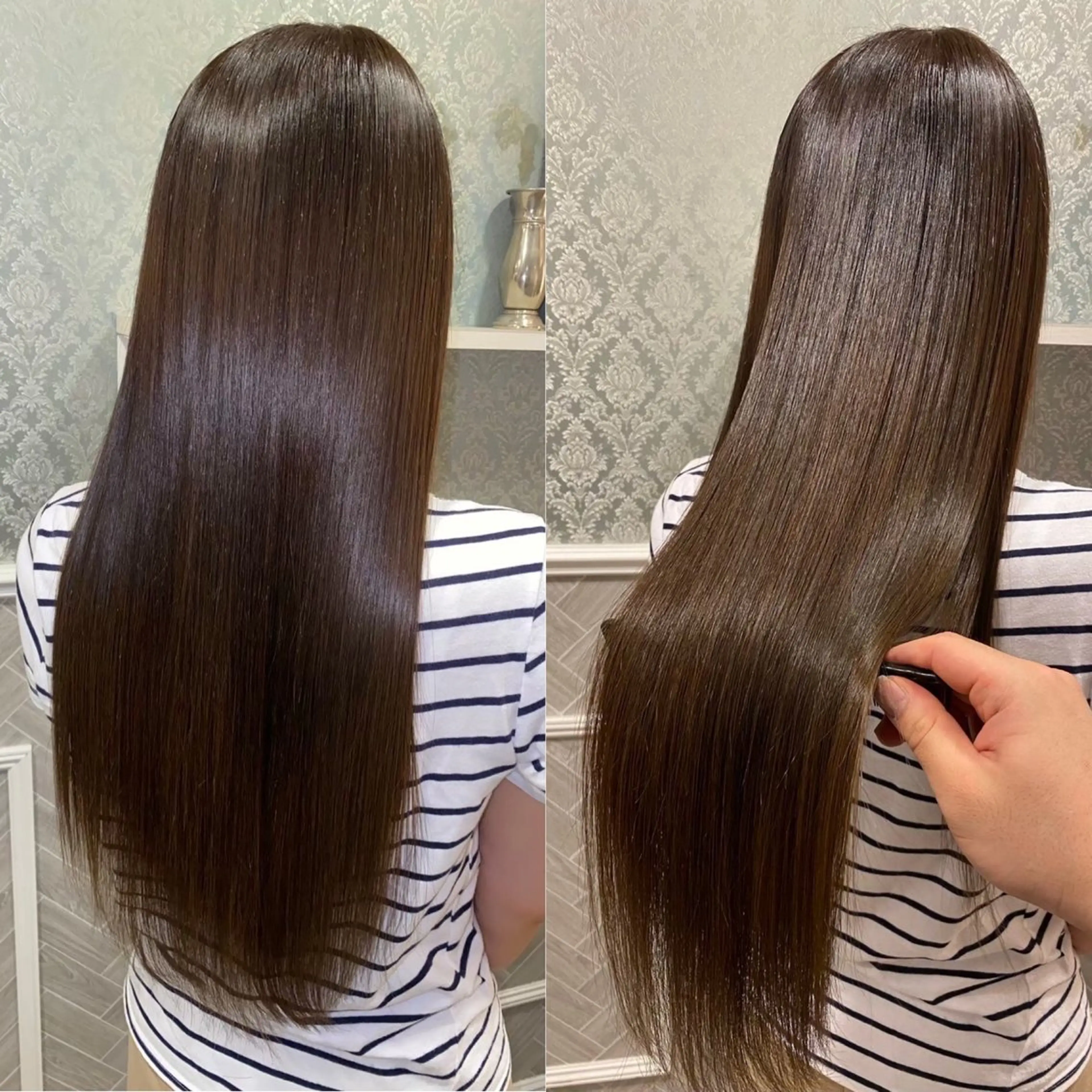 🉐直前割引がお得🉐 小顔カット×美髪縮毛矯正×透明感カラー×超音波トリートメント🌟の写真