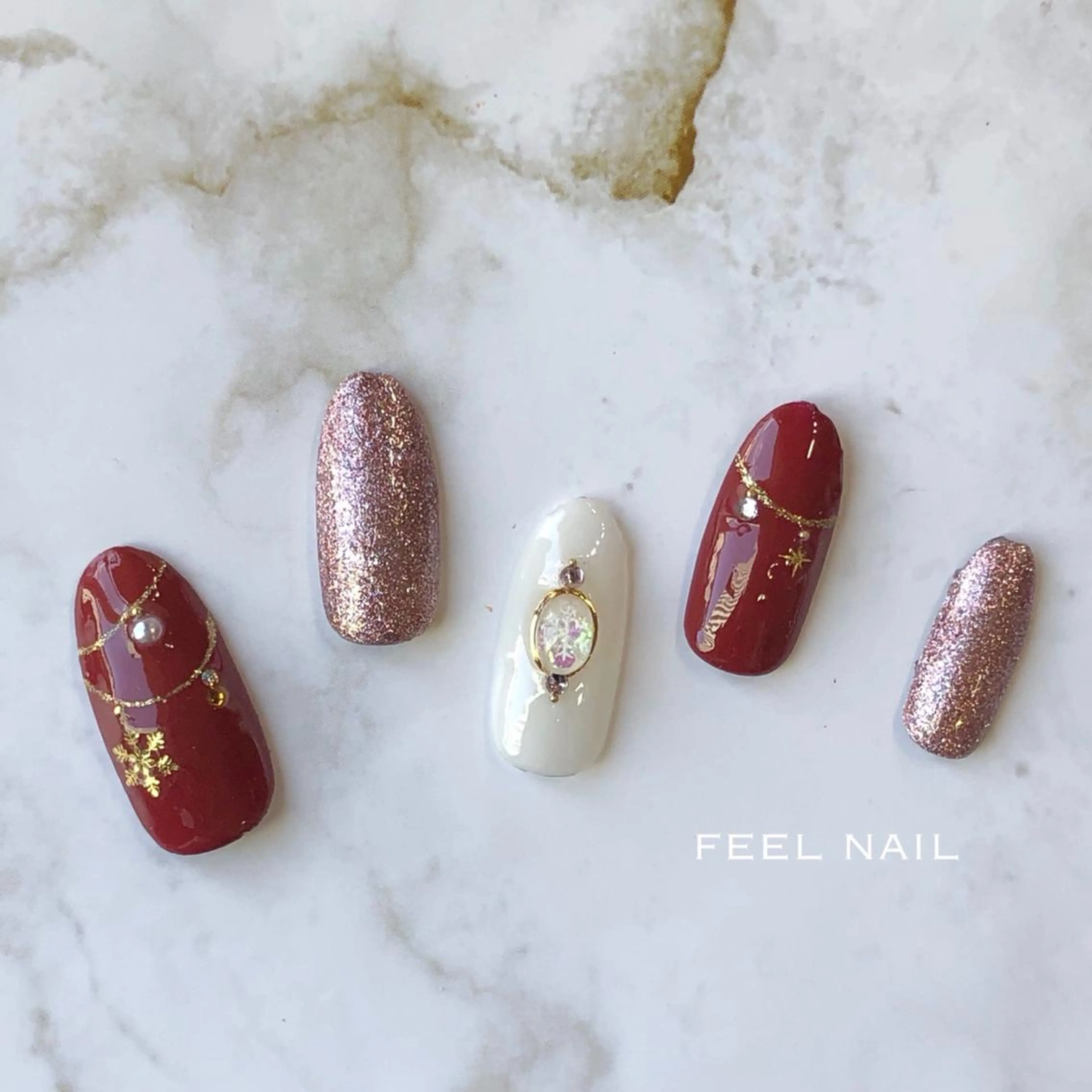 ネイル 冬ネイル クリスマス 近藤 あみのネイルデザイン