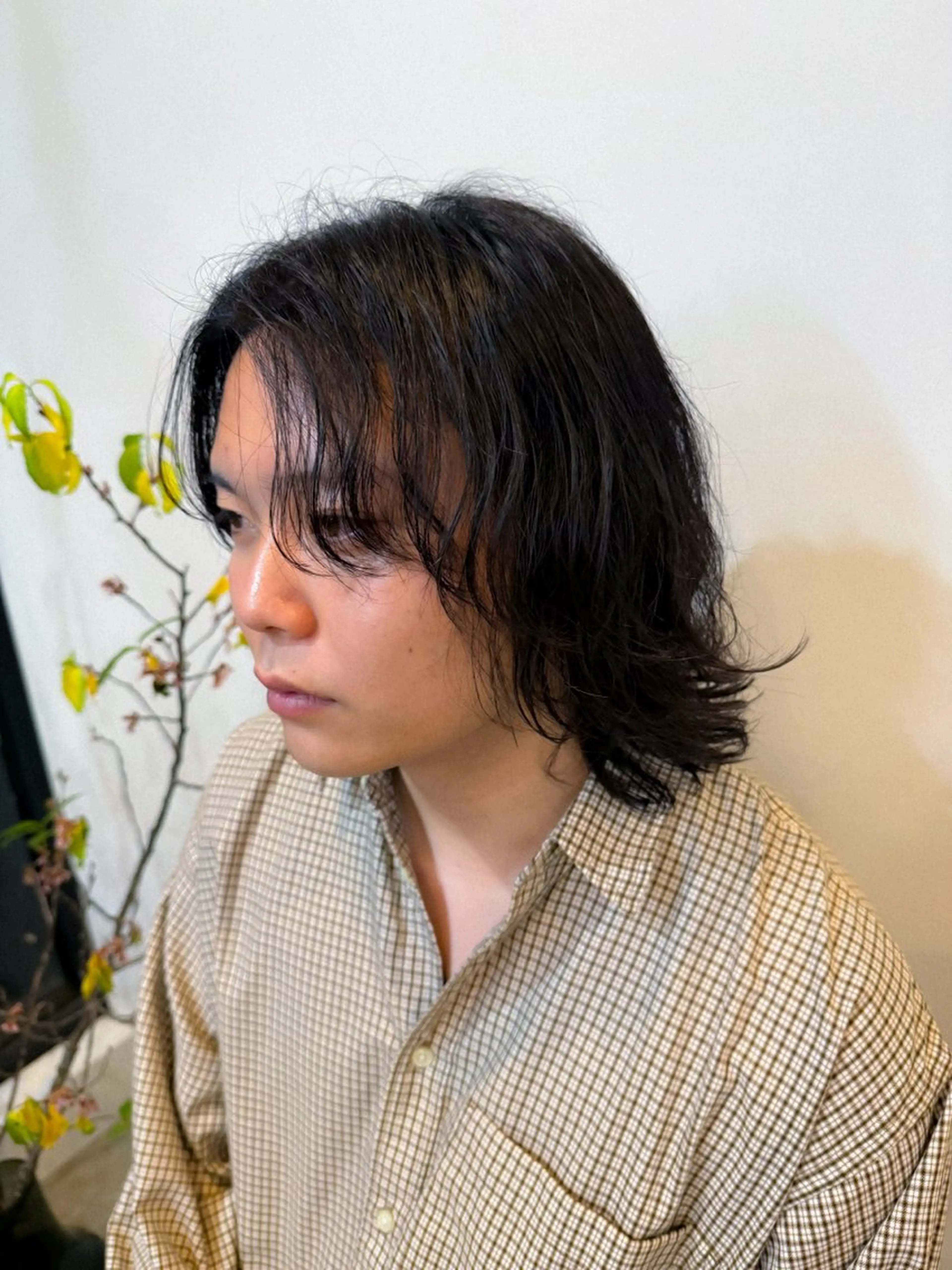 ミディアム 出島 凜平のヘアスタイル