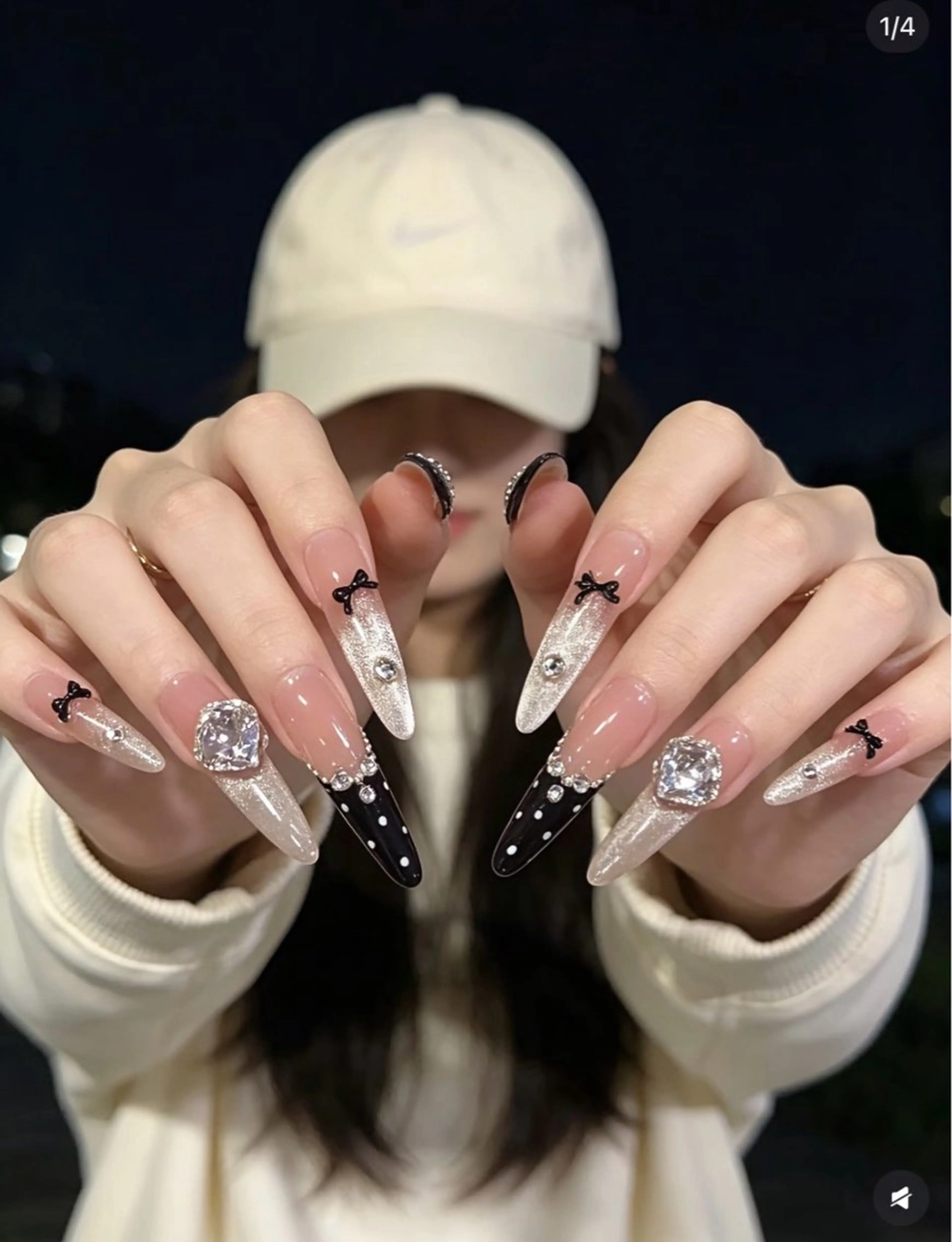 ネイル フレンチネイル キラキラネイル 韓国ネイル シンプルネイル ワンホンネイル ハンドネイル MEI Nailのネイルデザイン