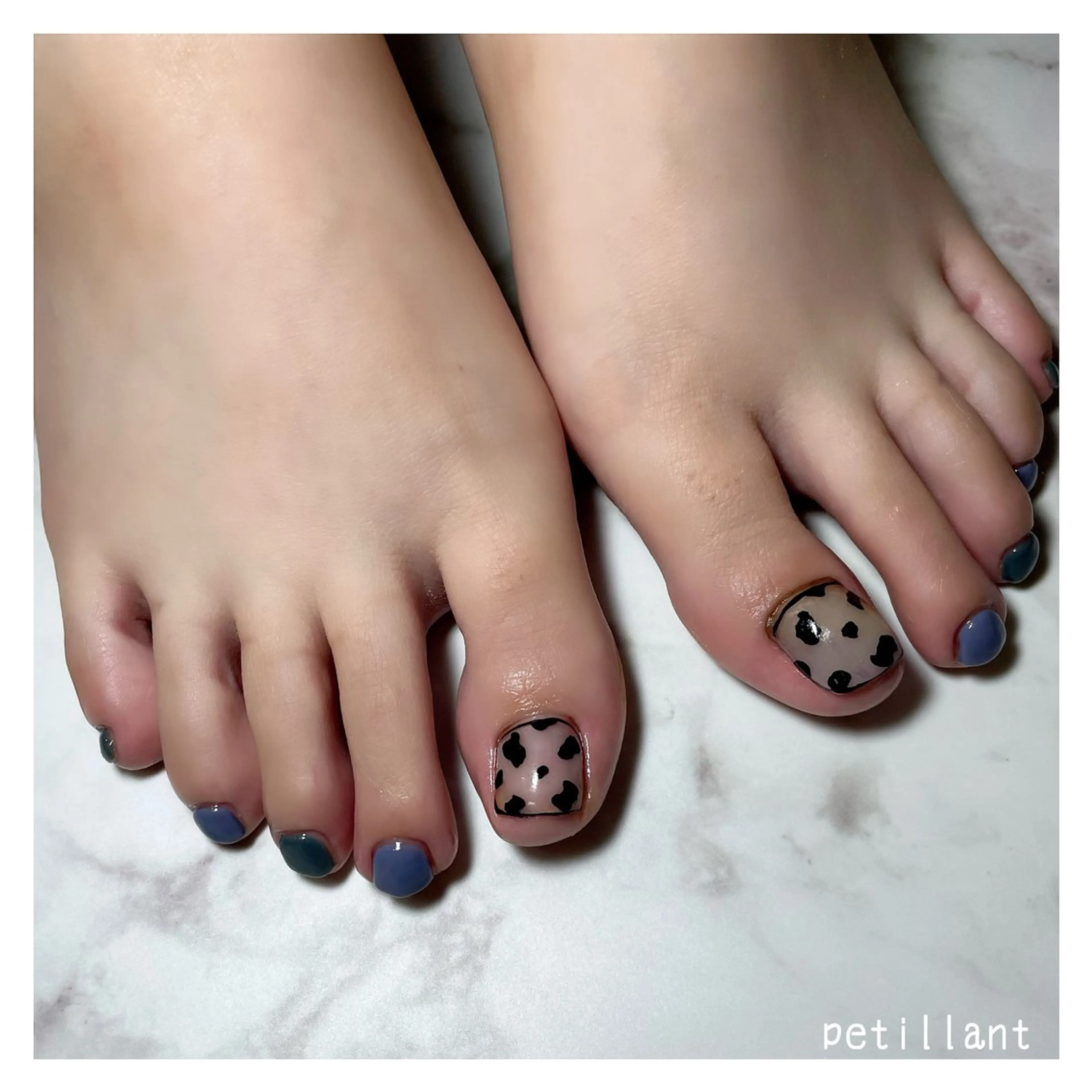 ネイル クリアネイル 長さ出し フットネイル ロングネイル nail salon petillantのネイルデザイン