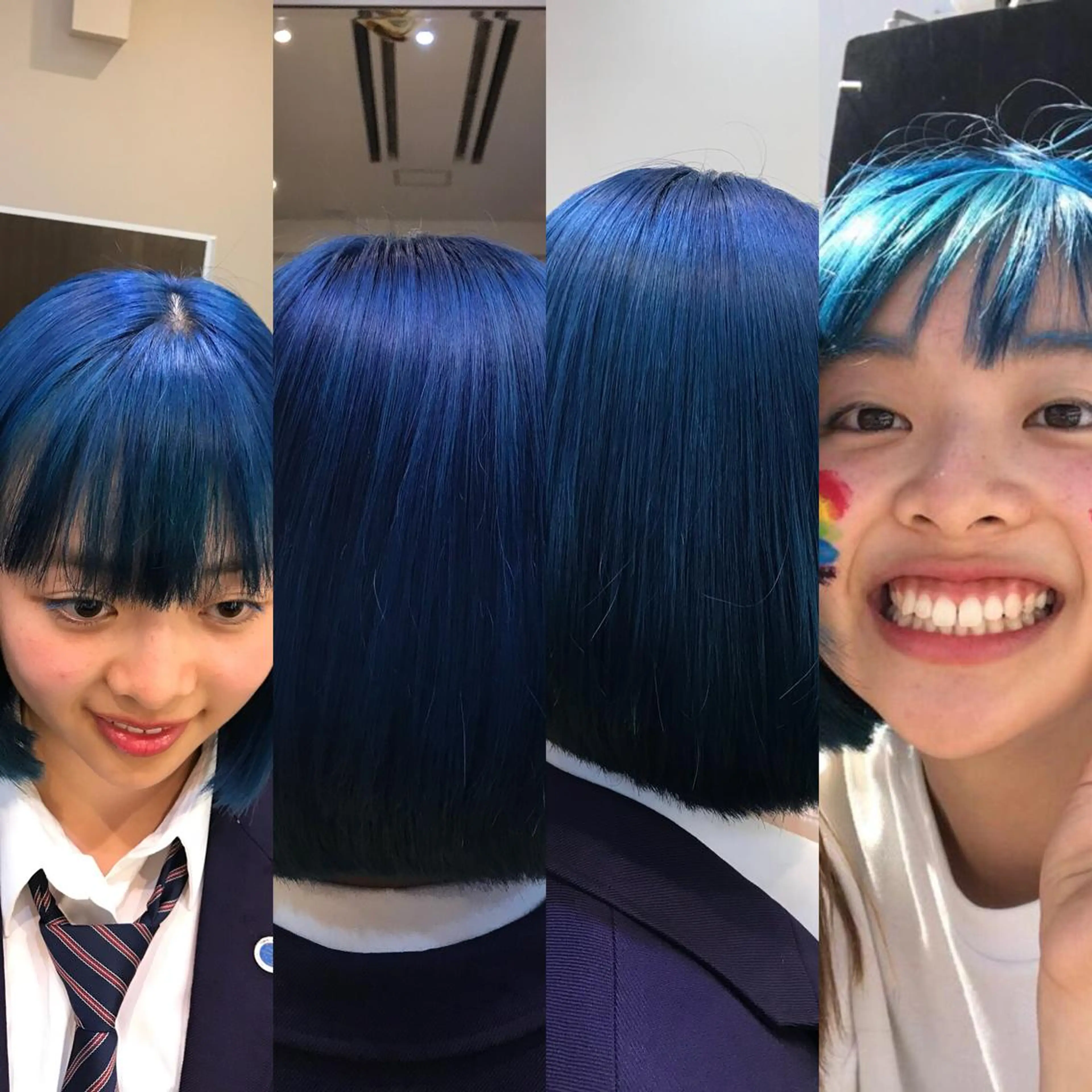 ショート カラー ブリーチ ブルーカラー ランジュドフジ所属・松岡 辰弥のヘアスタイル