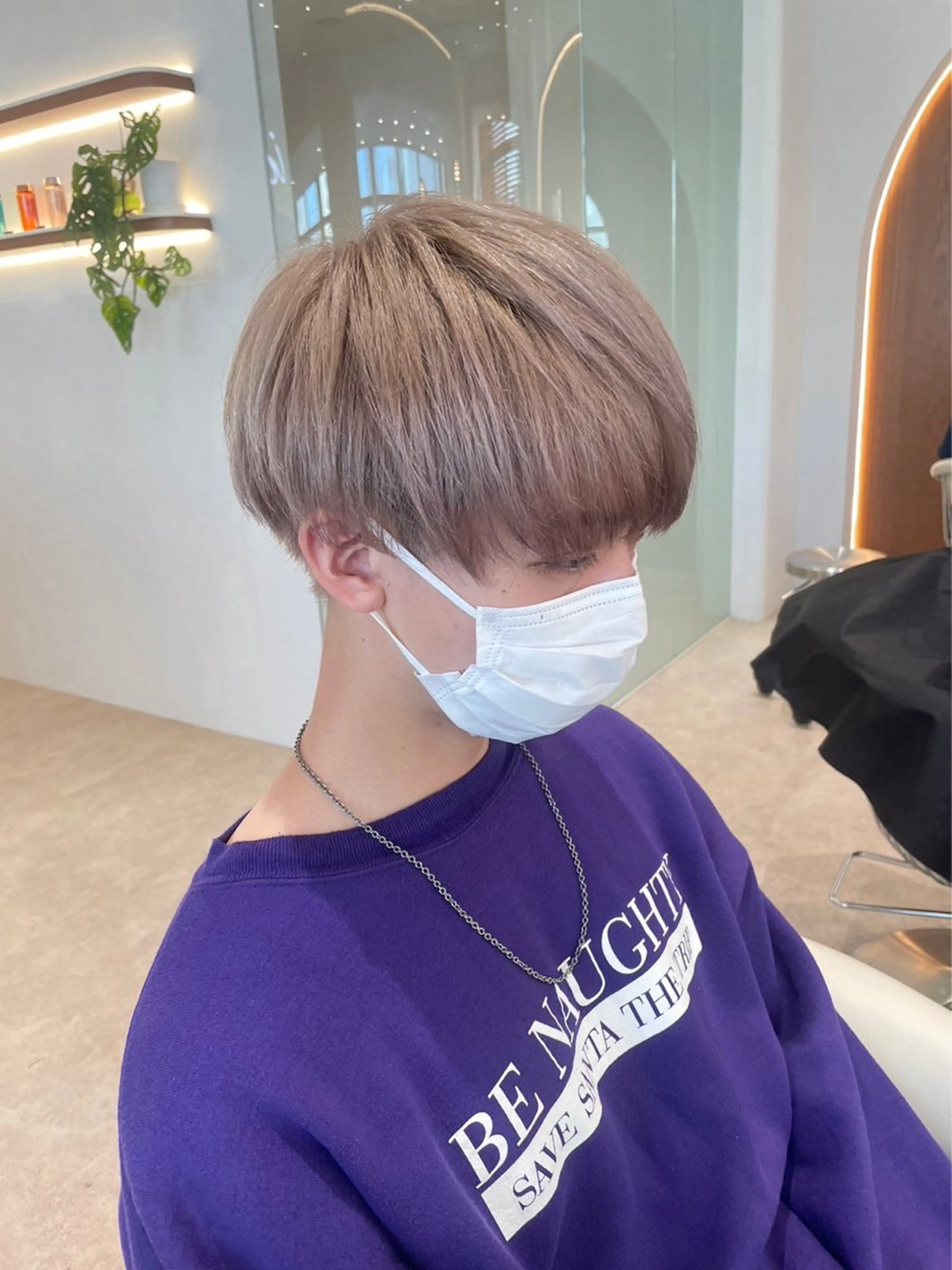 ショート カラー メンズ ⚡メンズパーマフ ェードカットTomyのヘアスタイル