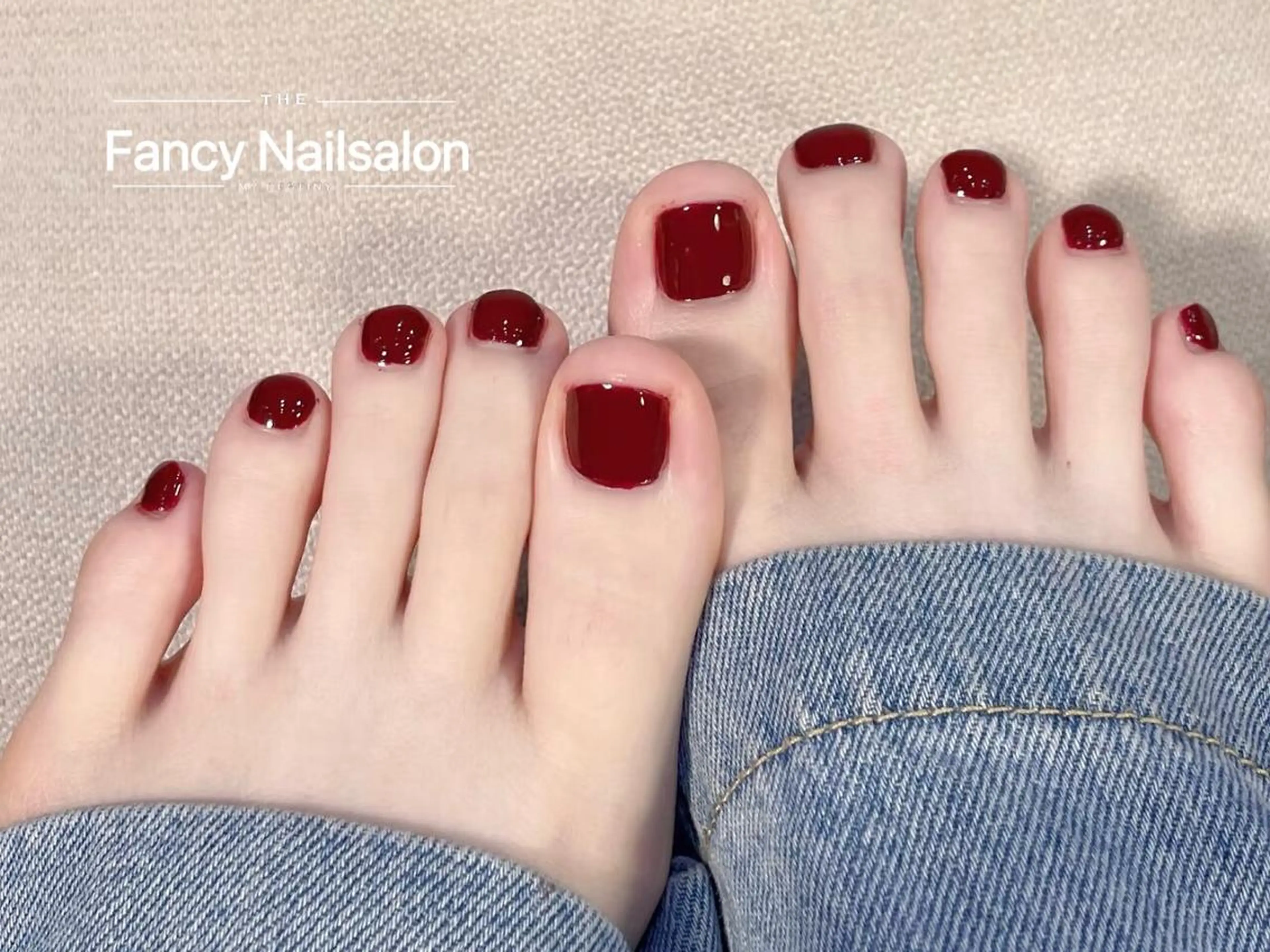 ネイル チークネイル 長さ出し フットネイル フレンチネイル ジェルネイル Fancyネイル サロン練馬店のネイルデザイン