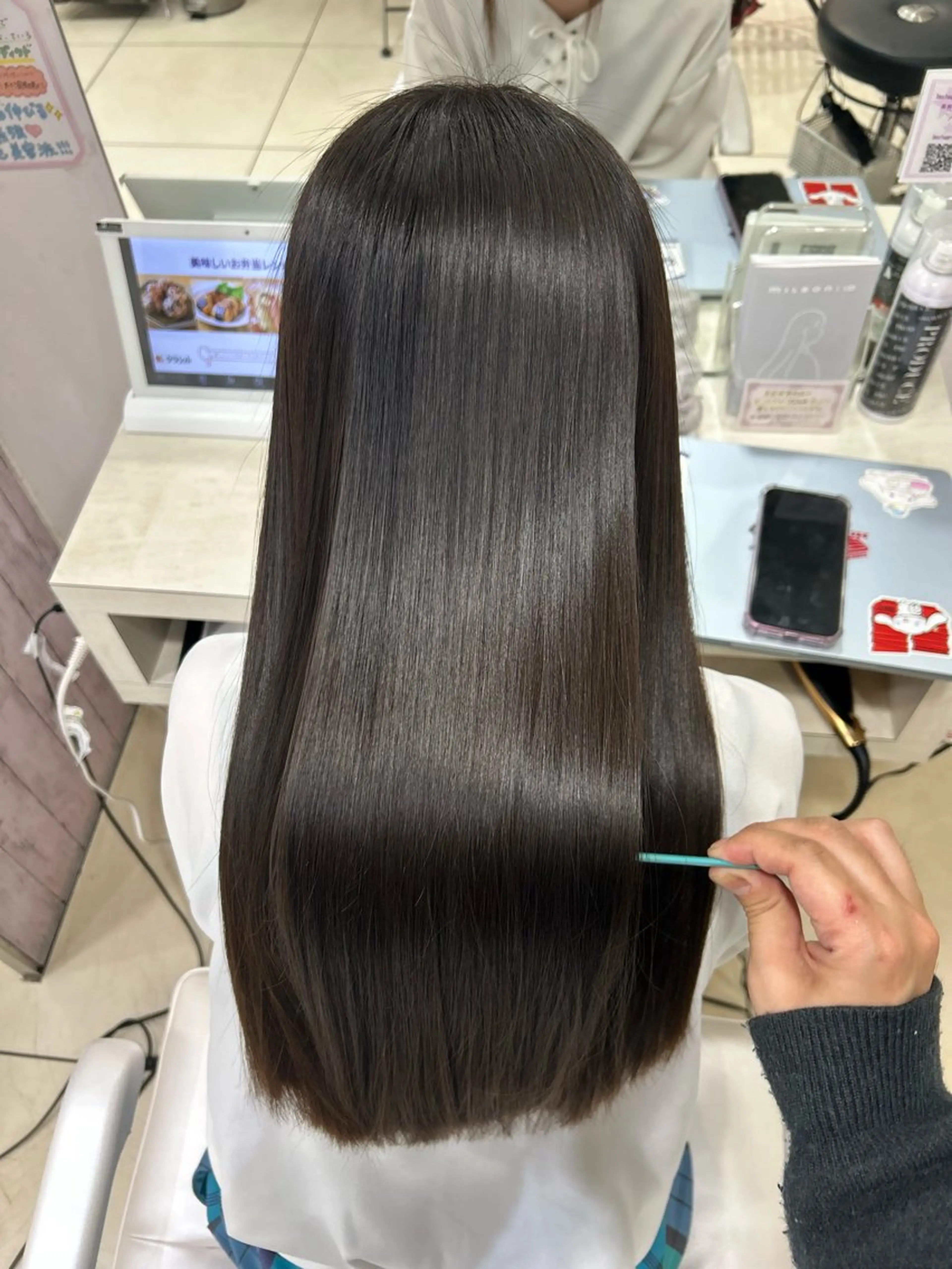ロング カット ヘアカラー 縮毛矯正 【髪質改善カラー】 瀧田嵐士🇰🇷のヘアスタイル