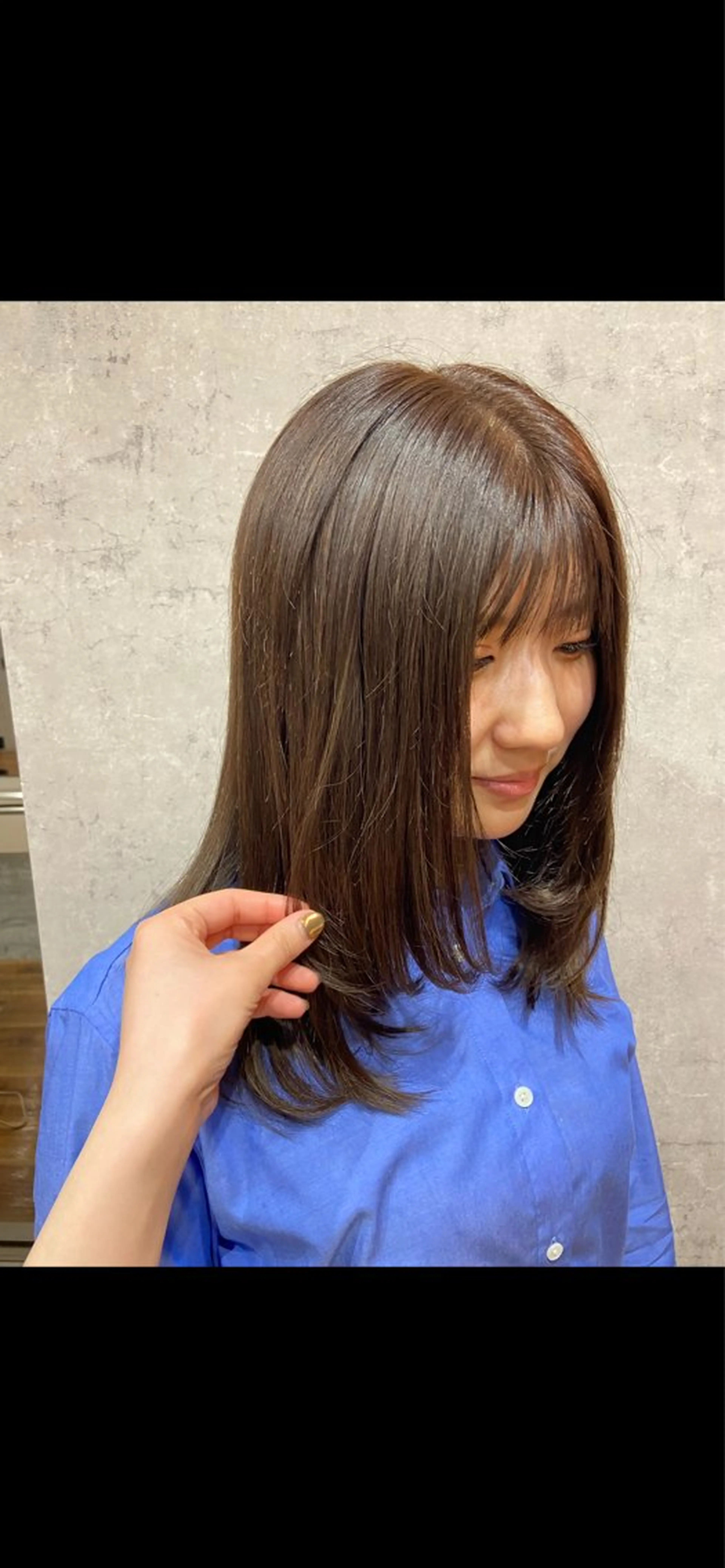 セミロング ヘアカラー 艶カラー/髪質改善/ nodoka  🎀のヘアスタイル
