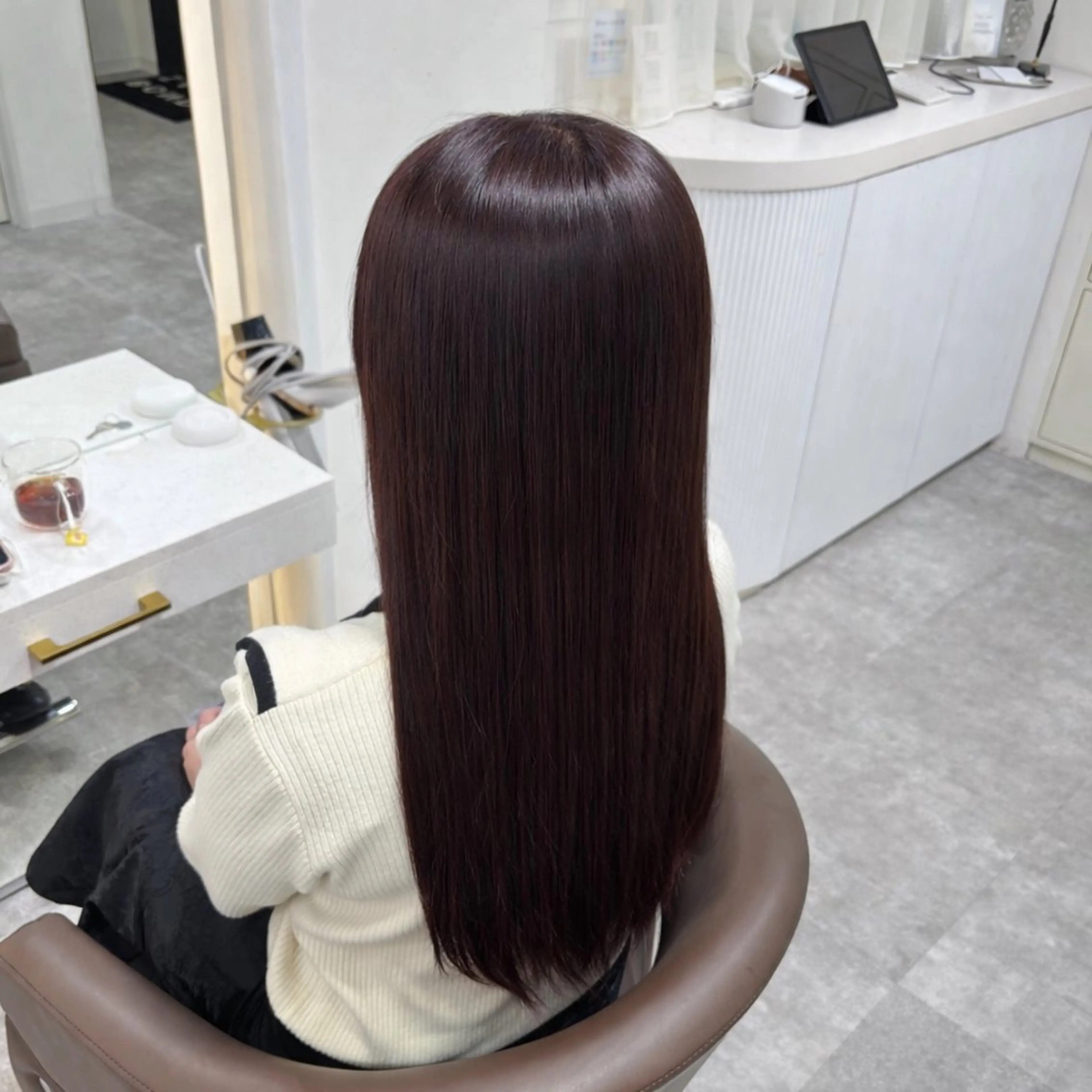 ロング カラー ヘアカラー トリートメント ヘアセット 艶髪カラー・髪質改善 ストレートAsunaのヘアスタイル