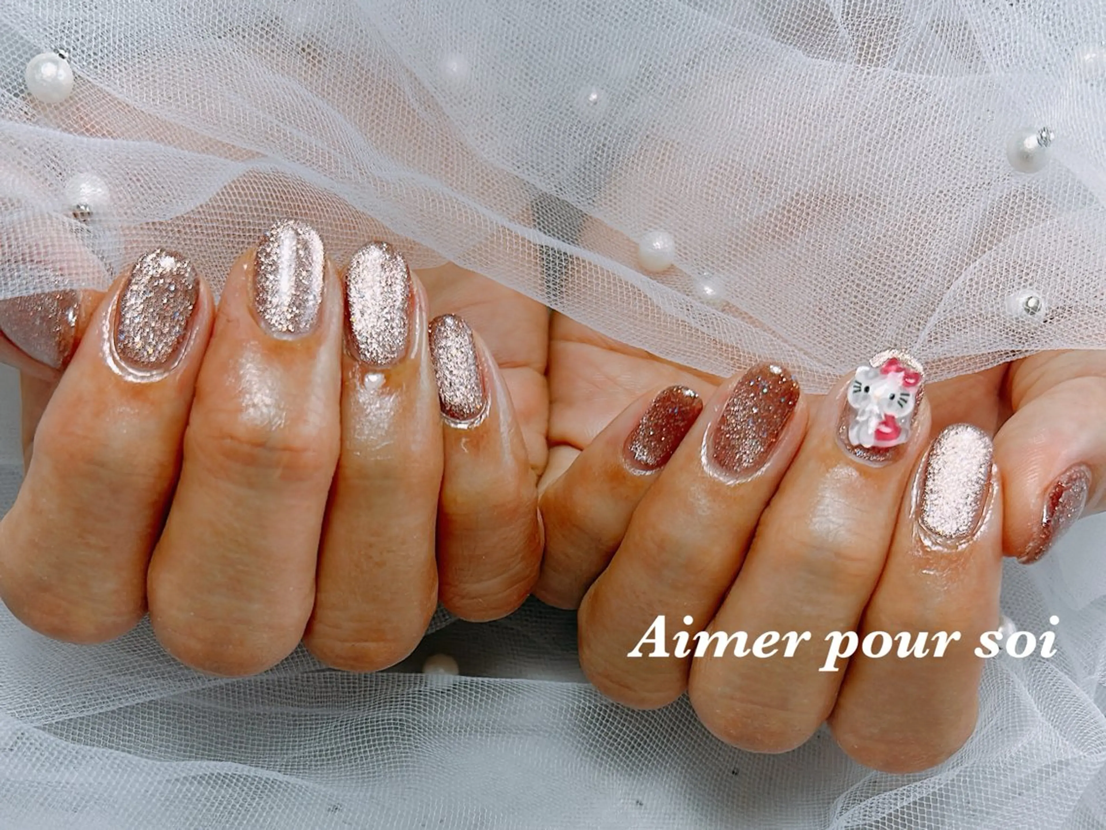 ネイル フラッシュネイル フラッシュマグ ワンカラーネイル Aimer pour soiのネイルデザイン