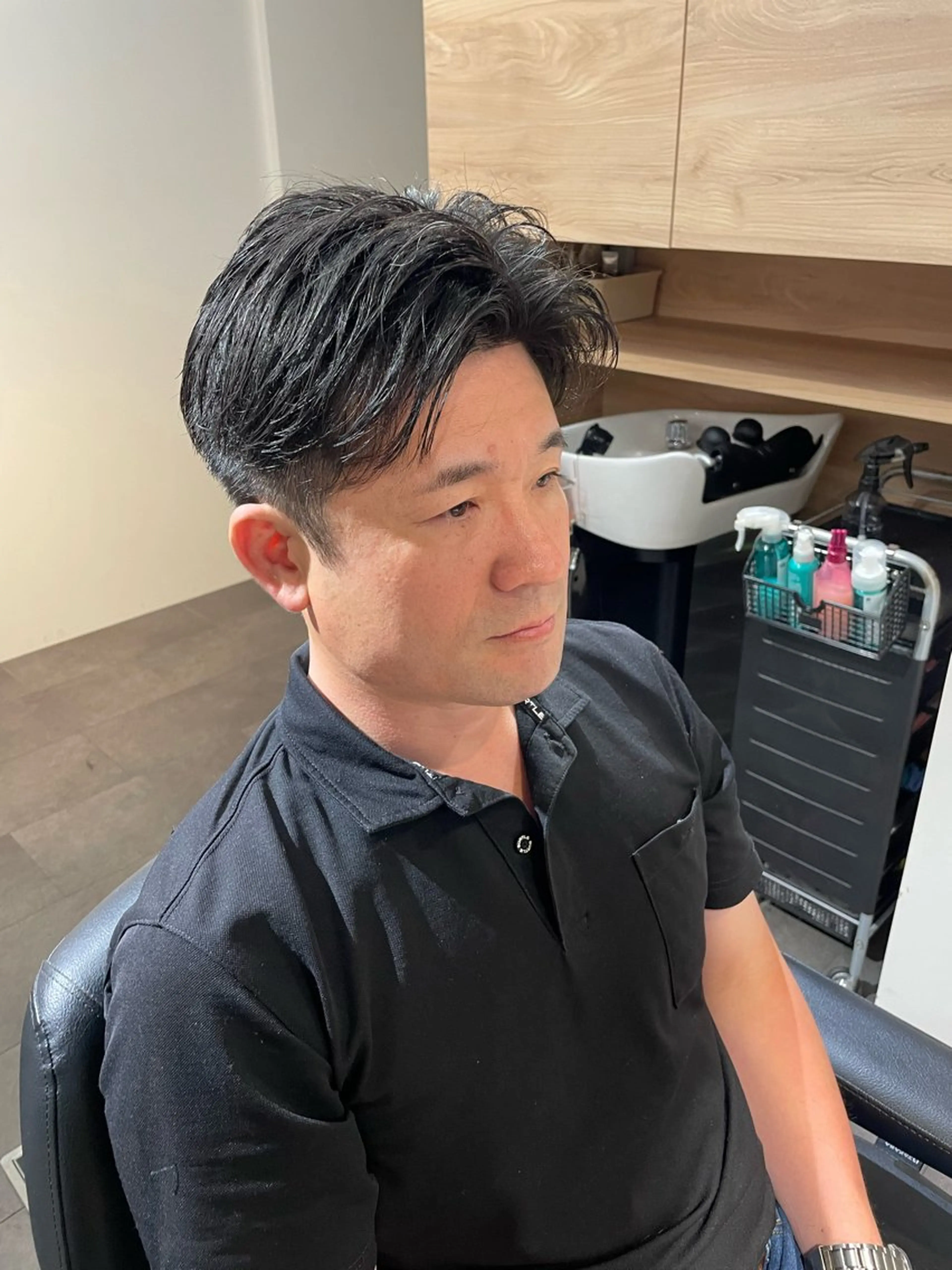 ミディアム 下山 けいんのヘアスタイル