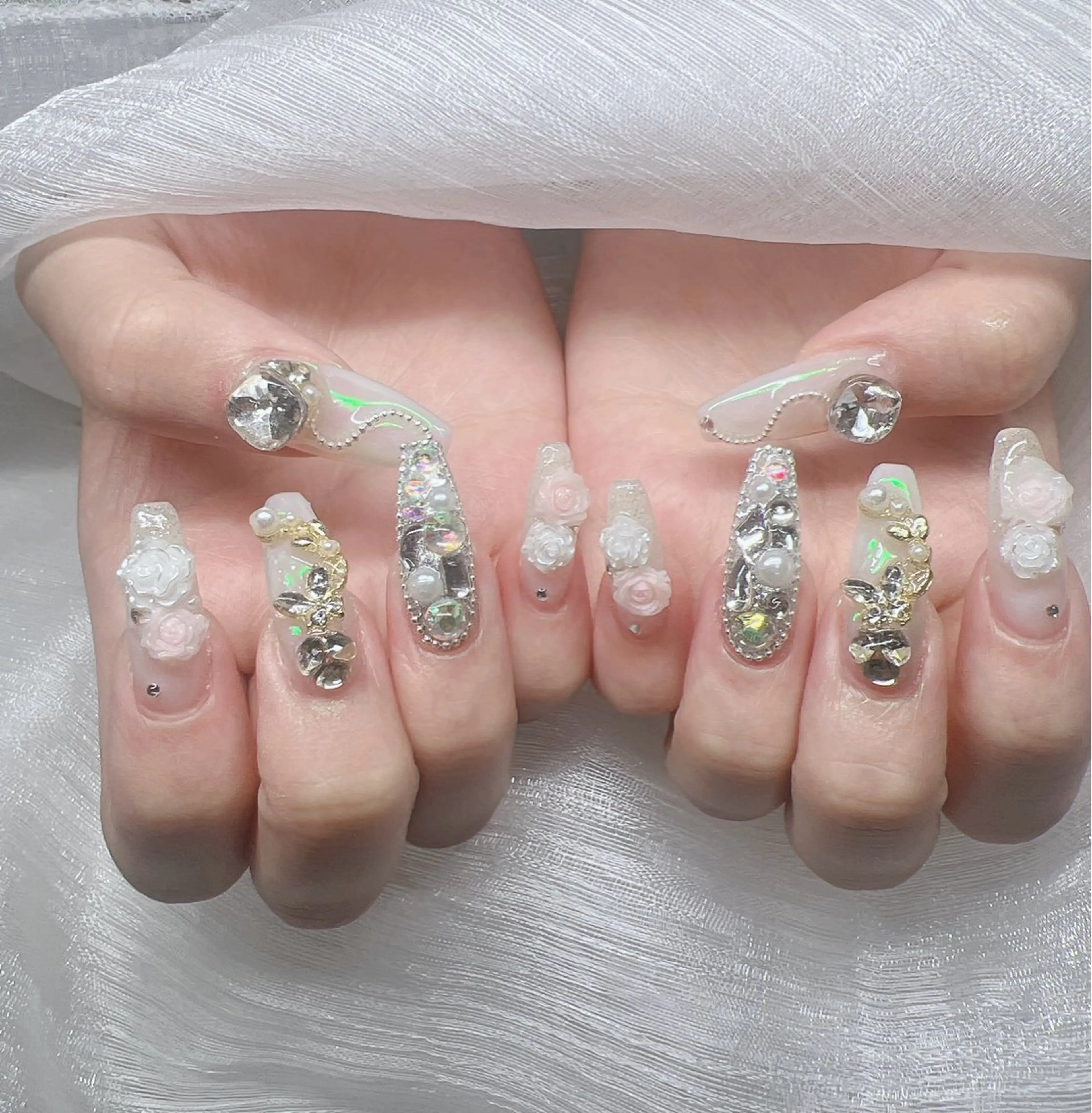 ネイル ハンドネイル Lee Nails チップ長さだし専門店のネイルデザイン