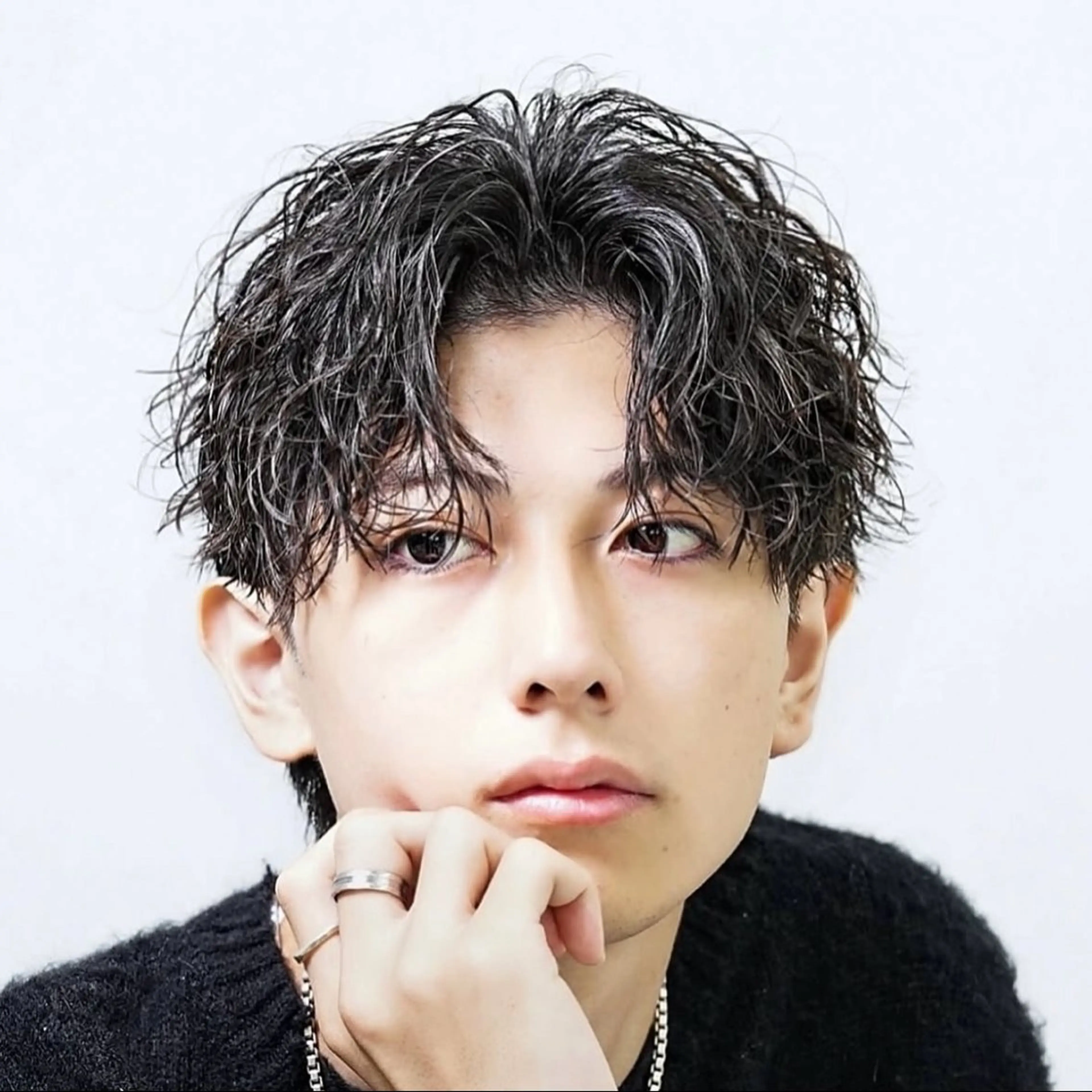 パーマ メンズ カット パーマ 成瀬スパイラル パーマ清水大隼のヘアスタイル