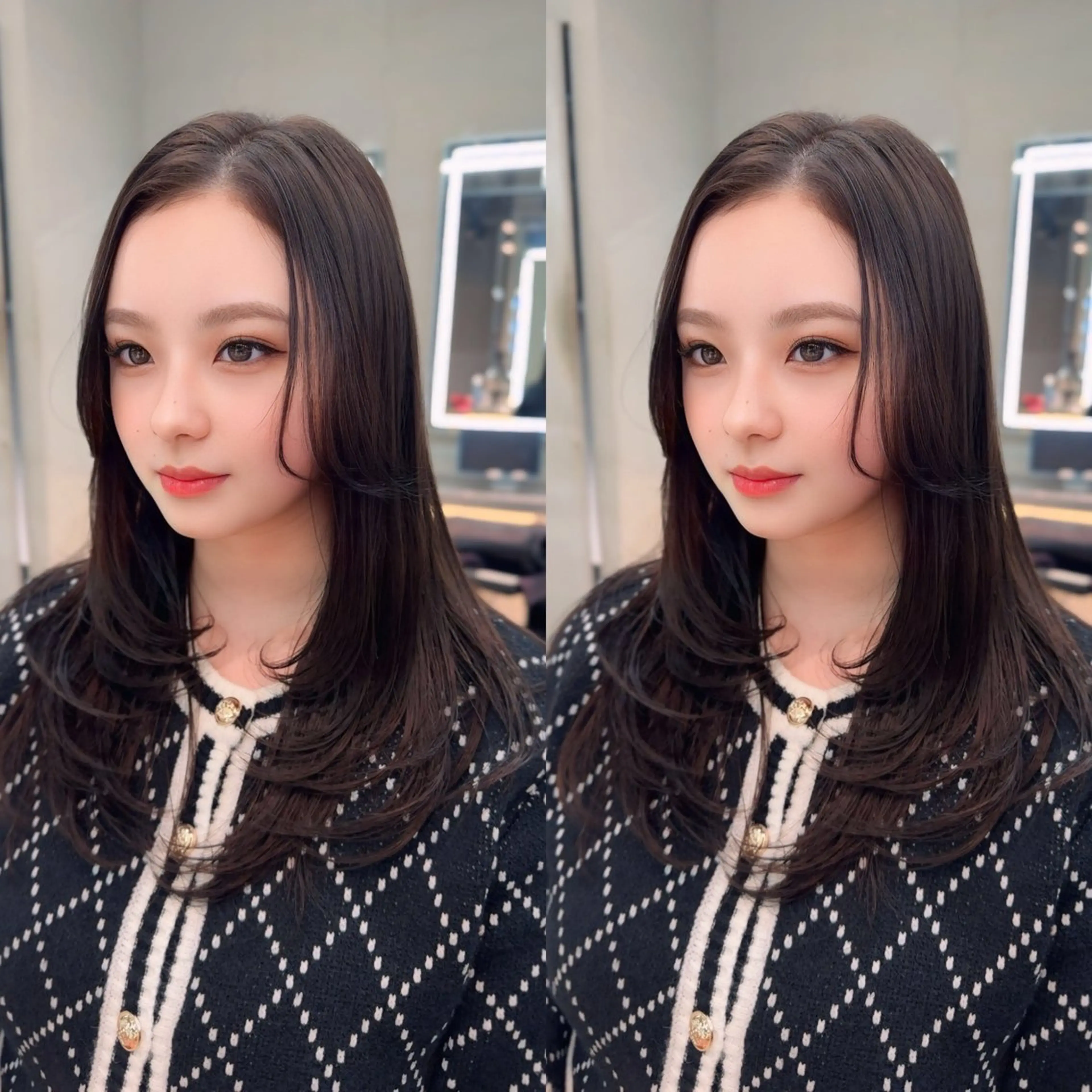 セミロング カラー ベージュカラー ブリーチ 透明感カラー ブリーチなしカラー 髪質改善 ヘアカラー トリートメント ✨髪質改善特化✨副 店長椎葉信乃介のヘアスタイル